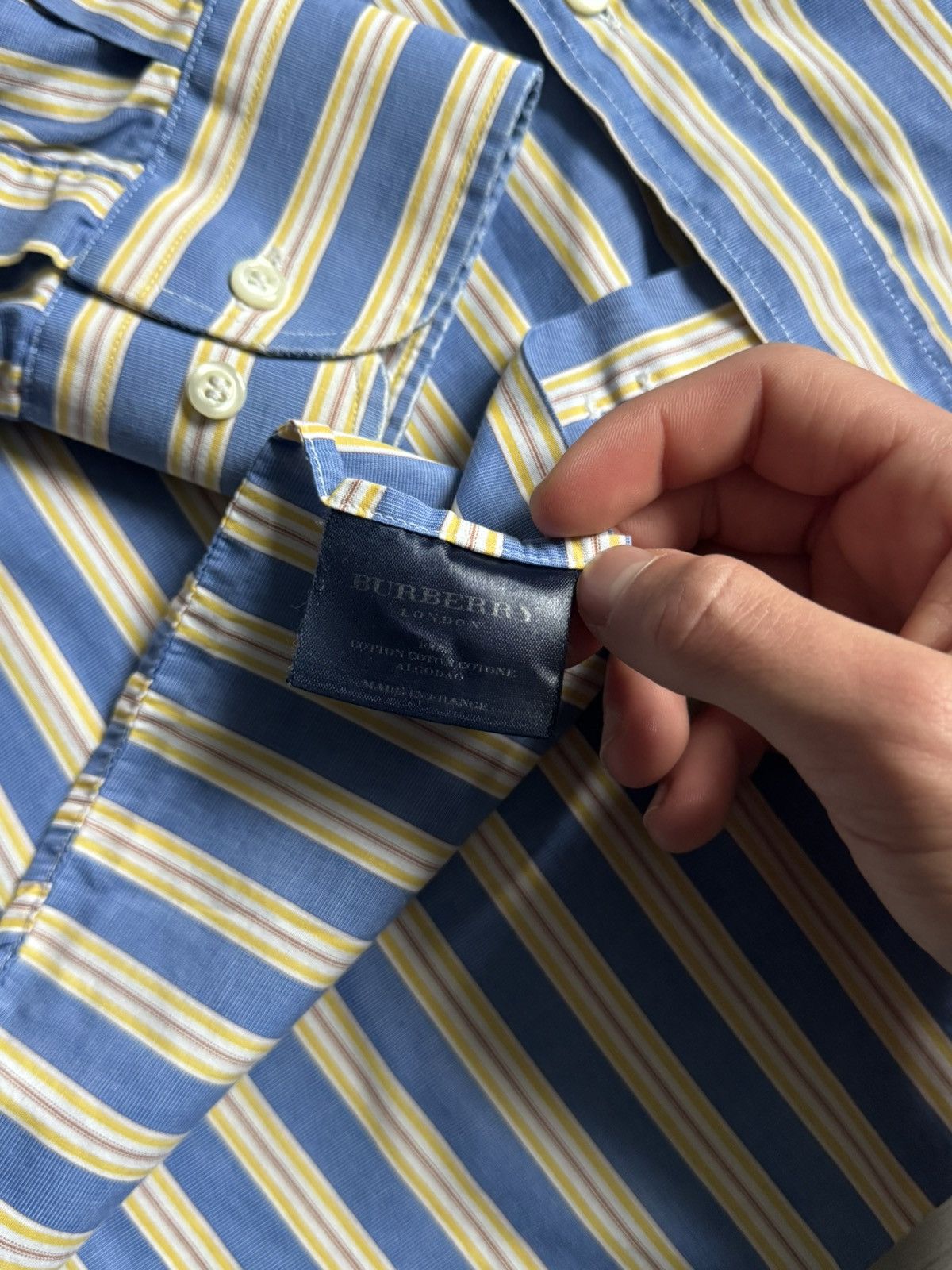 Burberry Vintage Burberry Stripped Button Up Shirt Size US XL / EU 56 / 4 - 10 Thumbnail