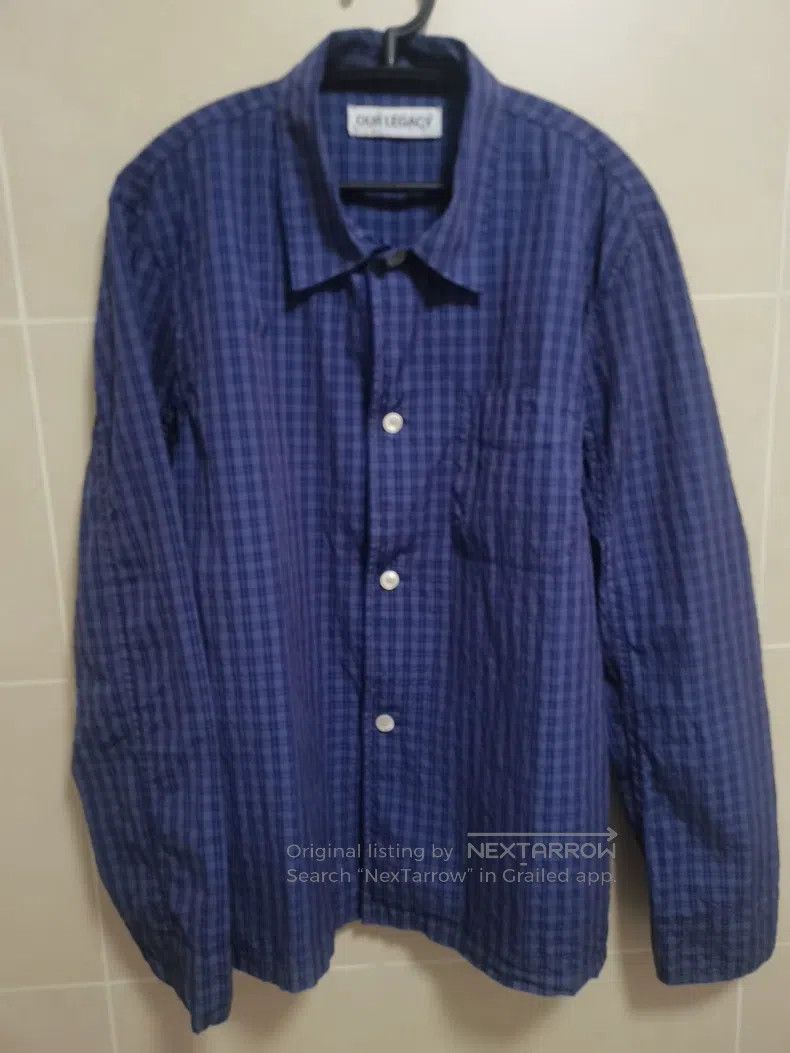 Our Legacy Our Legacy Blue plaid shirt with long sleeves Size US S / EU 44-46 / 1 - 1 Thumbnail