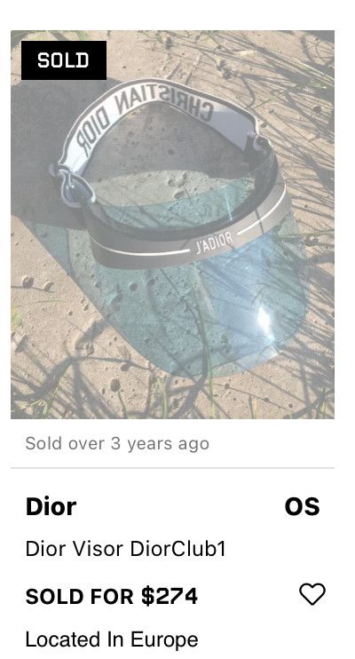 Dior Christian Dior Club 1 Visor Size ONE SIZE - 12 Thumbnail