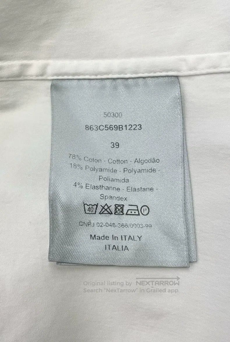 Dior Dior Size39 White embroidered shirt Size US XXS / EU 40 - 6 Thumbnail