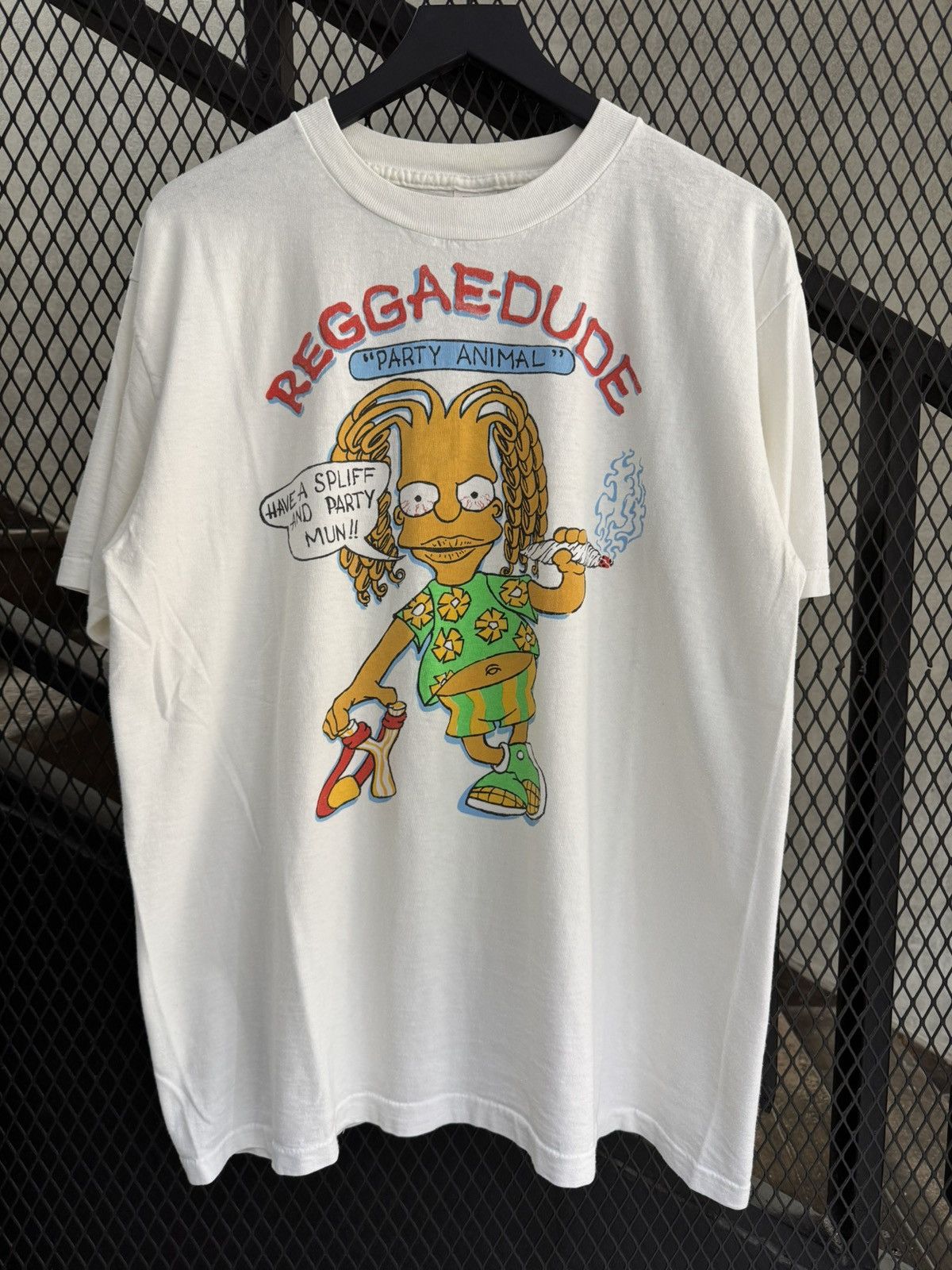 The Simpsons Vintage 1990s Bart Reggae Dude Party Animal Size US XL / EU 56 / 4 - 1 Thumbnail