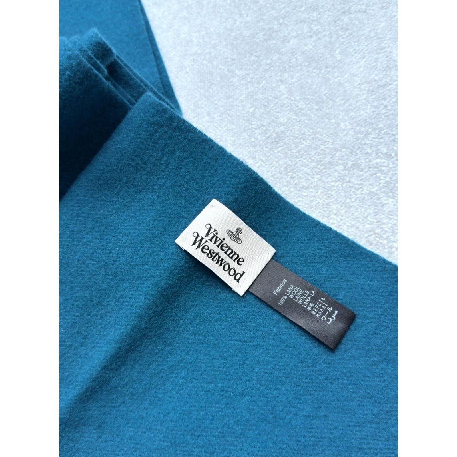 Vivienne Westwood VINTAGE Vivienne Westwood Scarf Wool Logo Blue 160/30 cm Womens Mens Boys Girls Size ONE SIZE - 6 Thumbnail