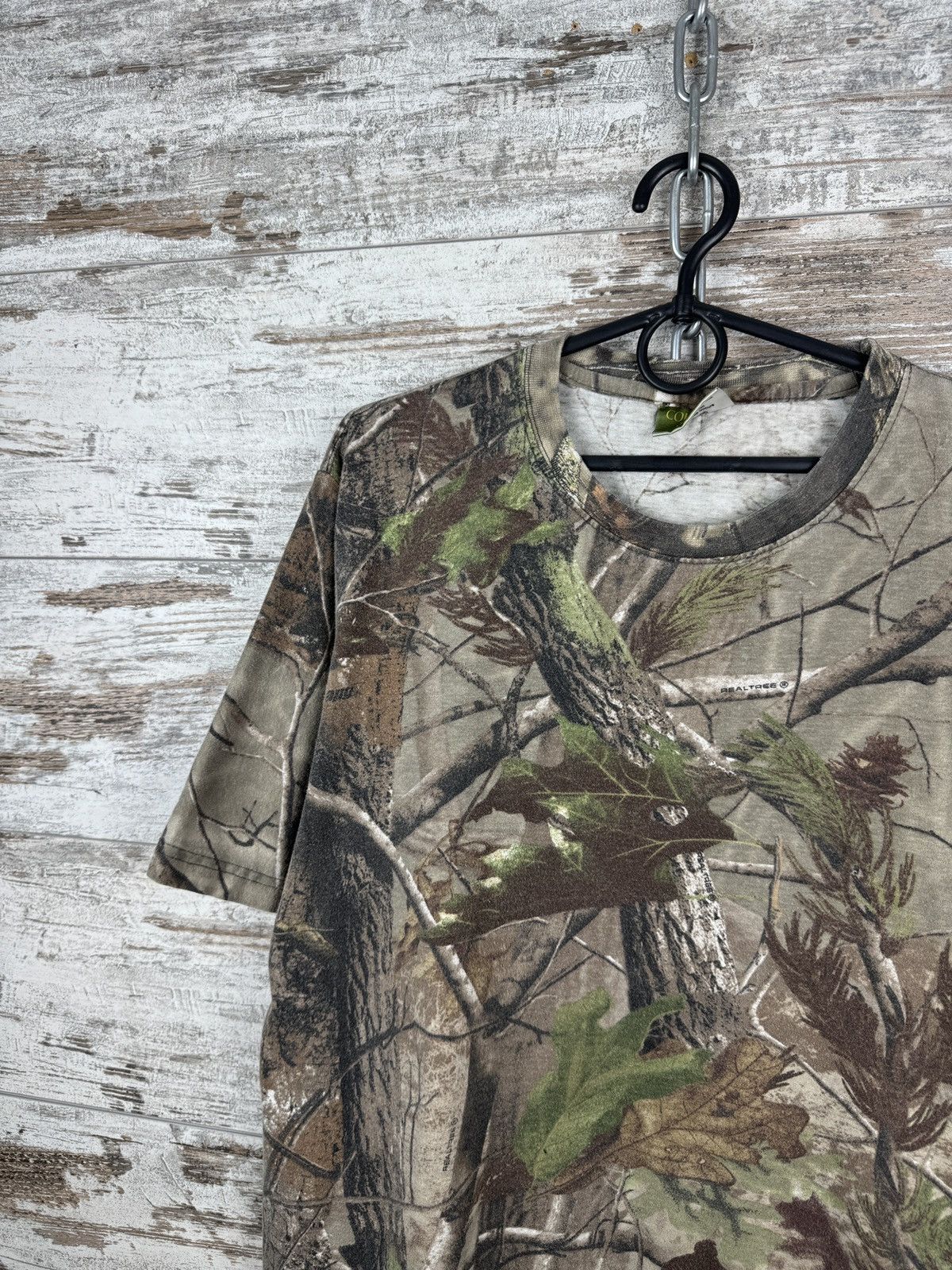 Vintage Vintage Real Tree T Shirt Large tee camo mens streetwear Size US L / EU 52-54 / 3 - 4 Thumbnail