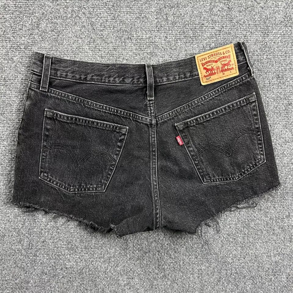 Levi's Levi's Shorts Womens 29 Denim Charcoal Wash Cut Off 501 Size 29" - 5 Thumbnail