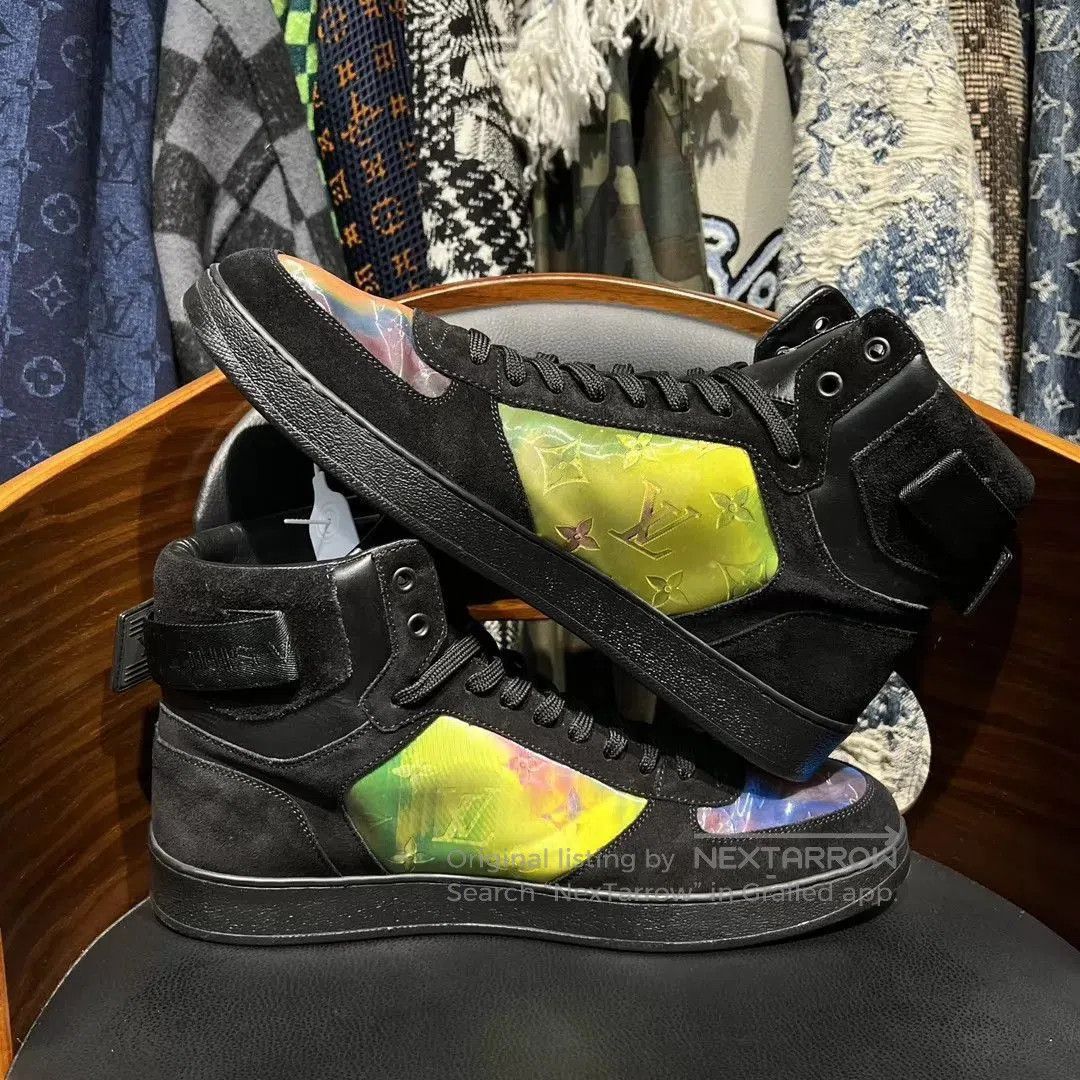Louis Vuitton Black High-Top Sneakers with Colorful Accents. Size US 9 / EU 42 - 7 Thumbnail