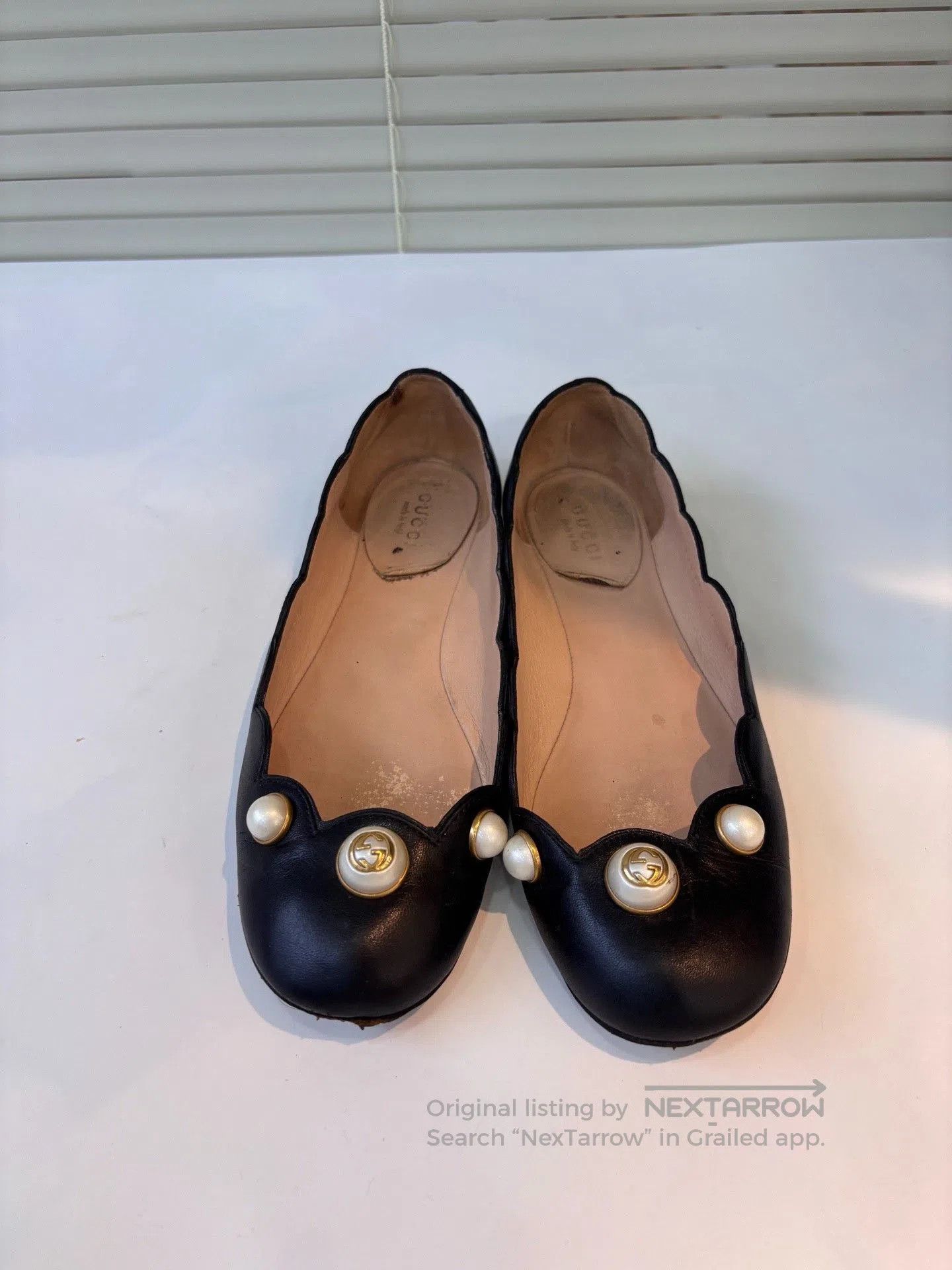Gucci Gucci Pearl Petal Mary Jane Flats. Size US 4.5 / IT 34.5 - 1 Thumbnail