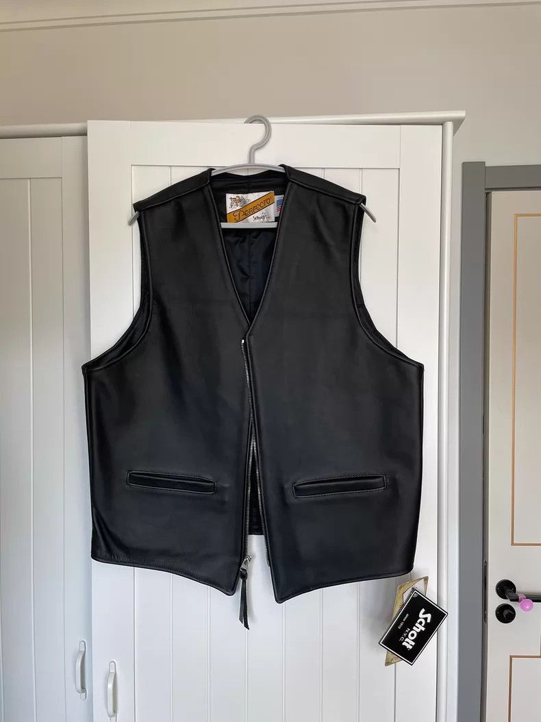 Schott Schott Classic motorcycle vest Size US XL / EU 56 / 4 - 1 Thumbnail