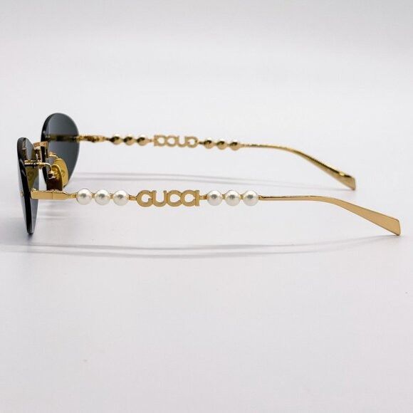 Gucci NEW GUCCI SUNGLASSES GOLD WOMEN OVAL EYEWEAR GUCCI GG1922S 0 Size ONE SIZE - 6 Thumbnail