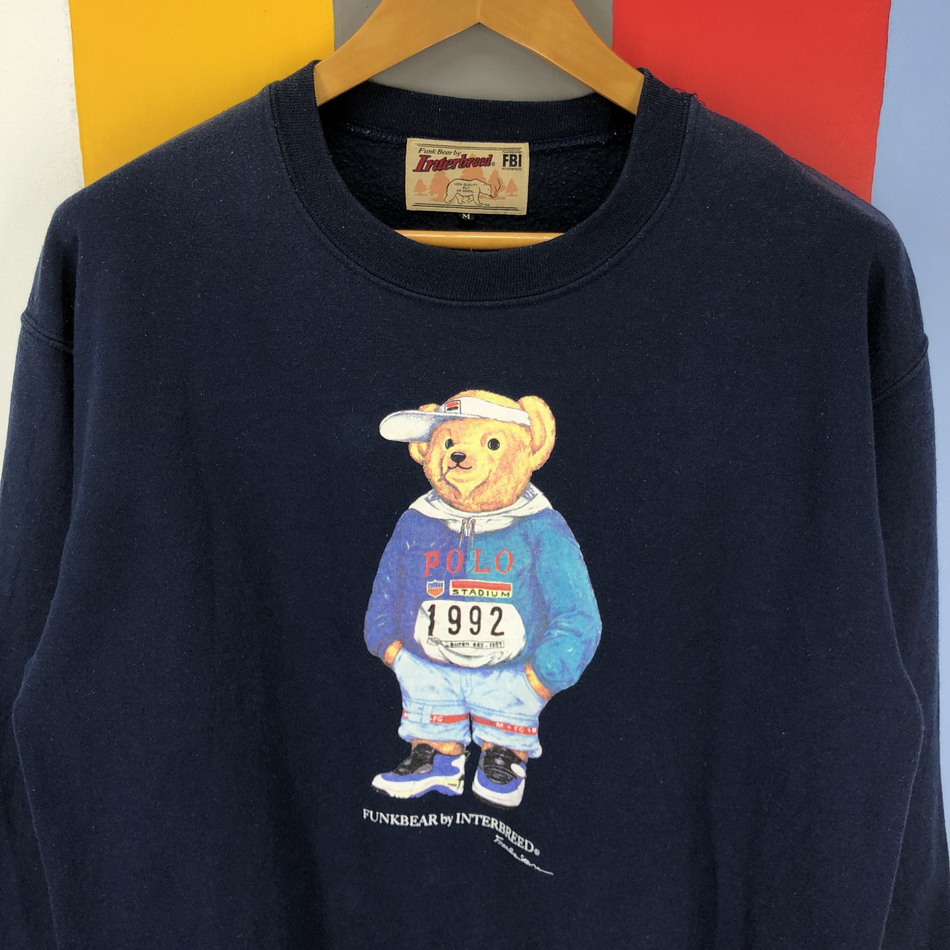 Japanese Brand FUNK BEAR by INTERBREAD Made In Japan Sweatshirt #1473/AY Size US M / EU 48-50 / 2 - 2 Thumbnail