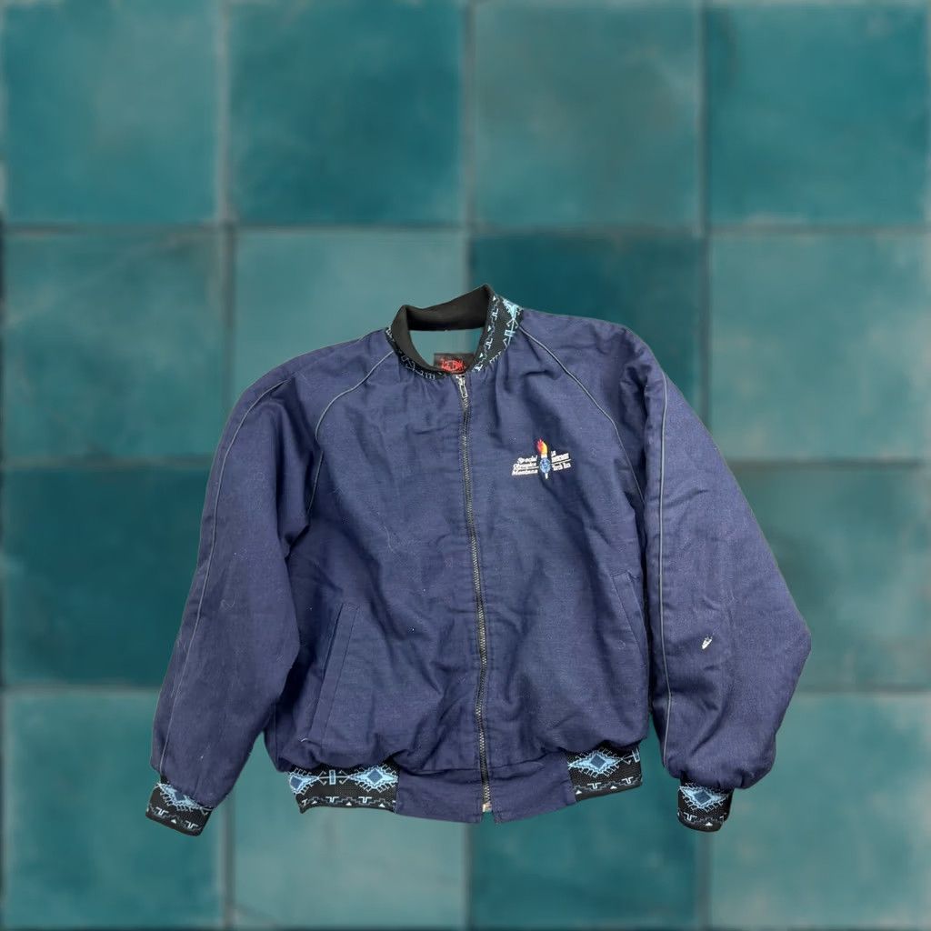 CO VINTAGE Kyta Make Co Jacket Mens XL Blue Blanket Lined Full Zip Work Coat Shirt Size US XL / EU 56 / 4 - 1 Thumbnail