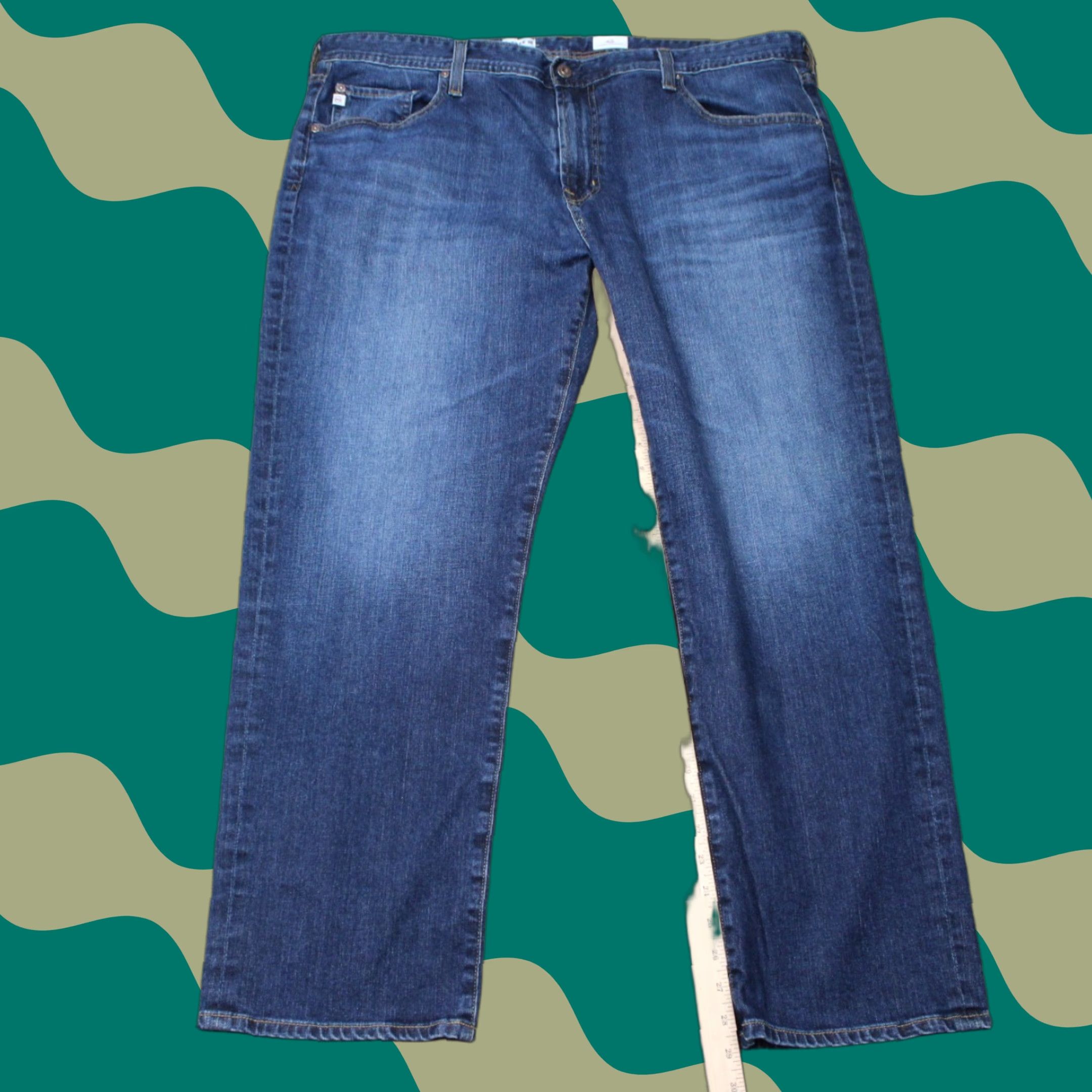 Denime AG Adriano Goldschmied Jeans Mens 41x29 Blue 5-Pocket Denim Straight Classic Vintage: No Size US 42 / EU 58 - 1 Thumbnail