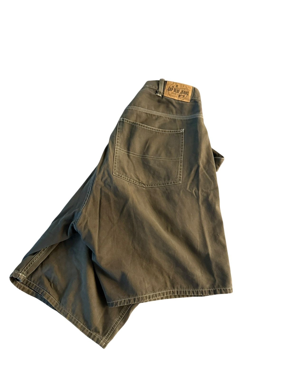 Gap Vintage Gap Blue Jeans Brand Olive Green Shorts 36-38” Size US 37 - 2 Thumbnail