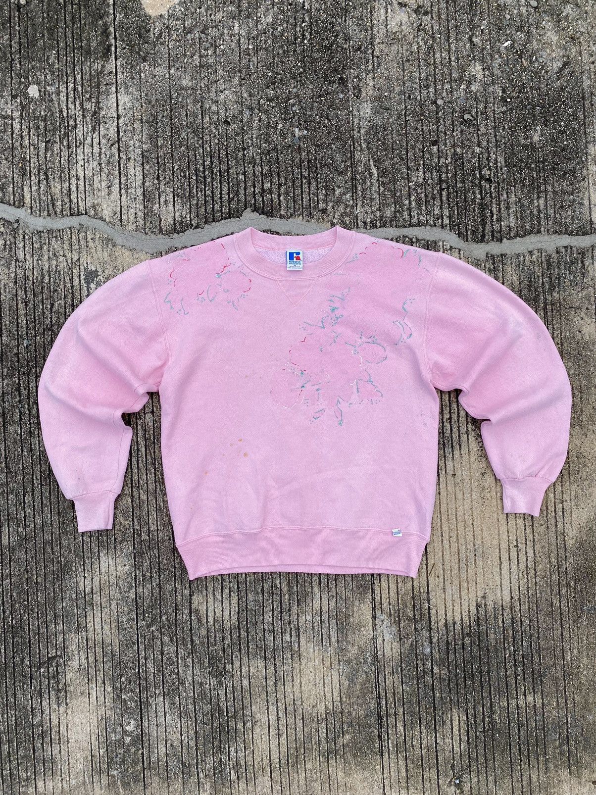 Russell Athletic × Vintage Faded Pink Russell Athletic Sweatshirt Custom Size US M / EU 48-50 / 2 - 1 Thumbnail