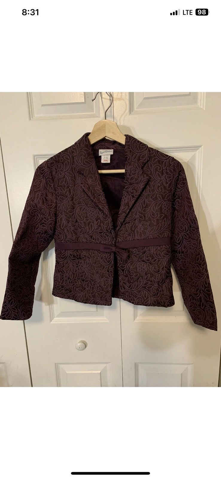 Other Jayne copeland blazer womens sz 16 purple textured Size ONE SIZE - 3 Thumbnail