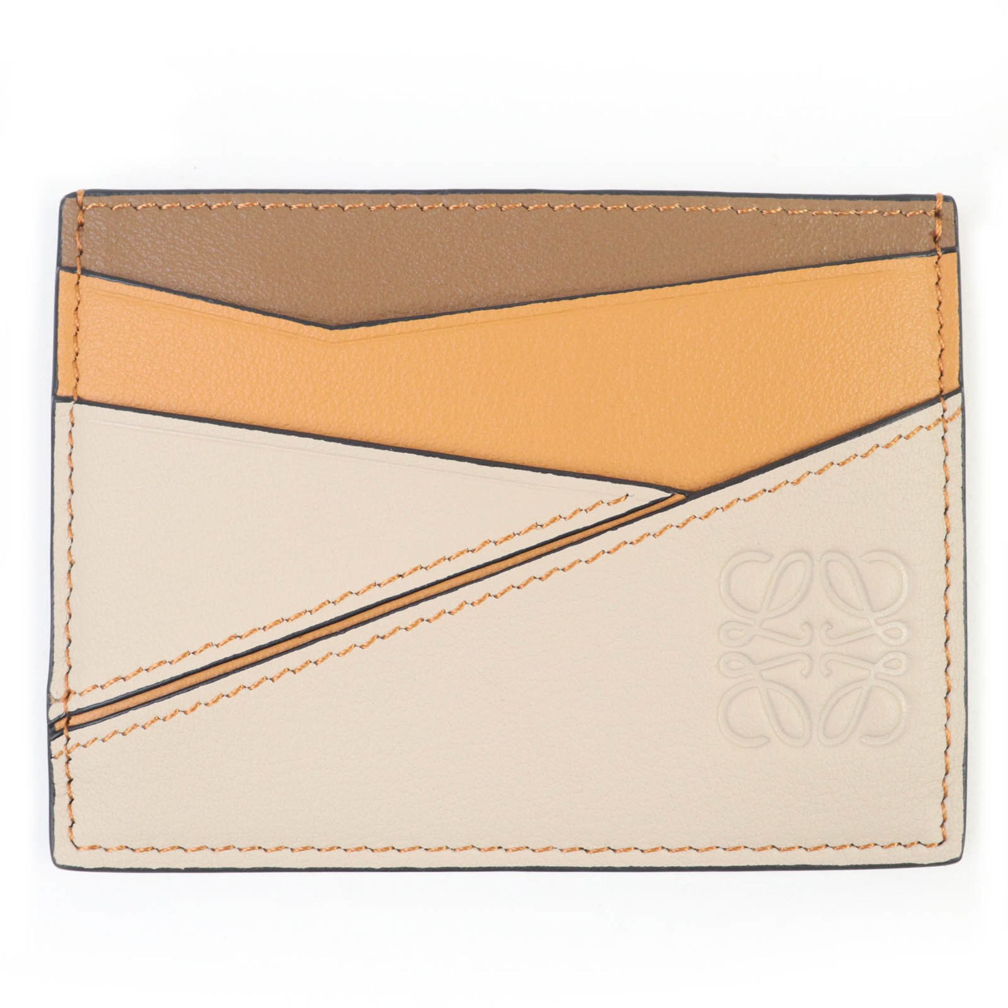 Loewe LOEWE Puzzle Plain Card Holder with Anagram Engraving, Brown Leather, Business Holder/Card Case, Women's, Box and Dust Bag Included Size ONE SIZE - 1 Thumbnail