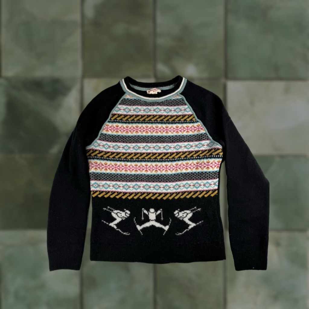 Brooks Brothers Brooks Brothers Red Fleece Womens S Merino Wool Fair Isle Ski Sweater Crew Neck Pullover Multicolor Wool Crew Neck S Women Ski Pullover Size S / US 4 / IT 40 - 1 Thumbnail