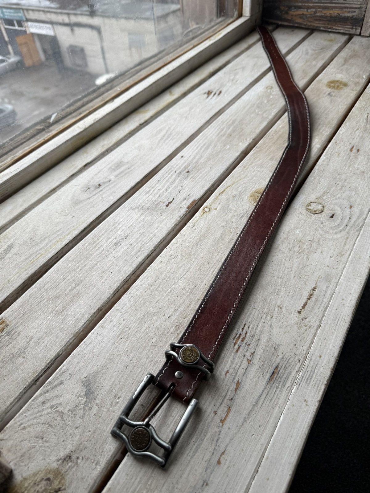 Leather × Vintage Vintage 90s belt USA Cowboy Jack Daniels orginal Size ONE SIZE - 2 Thumbnail