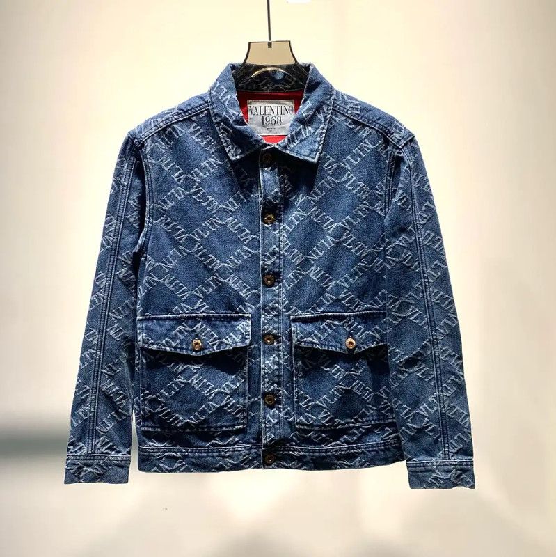 Valentino Valentino Blue Denim Jacket for Men 0089 Size US M / EU 48-50 / 2 - 1 Thumbnail
