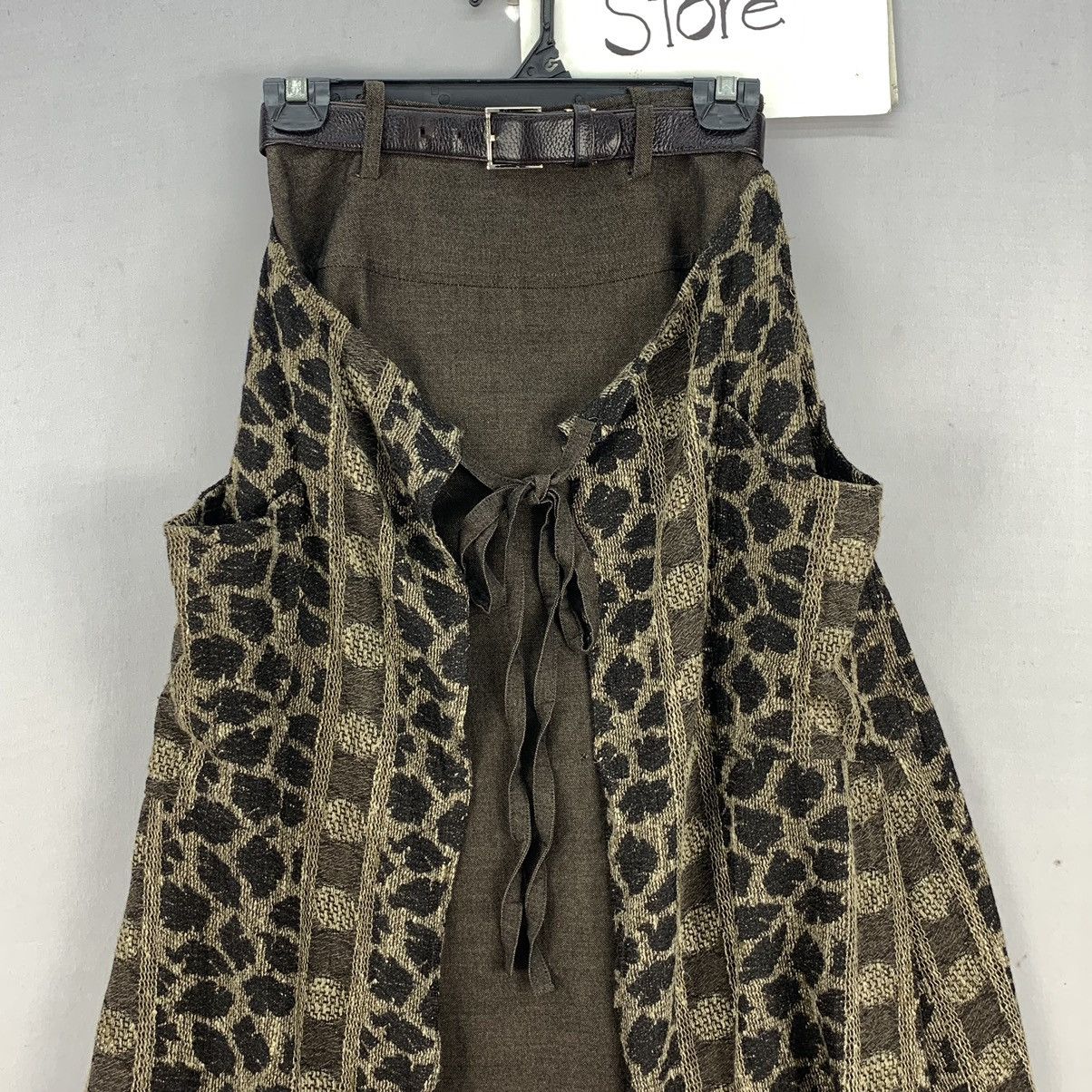 Very Rare Italian Mode Snake Skin Layer Overlay Punk Skirt