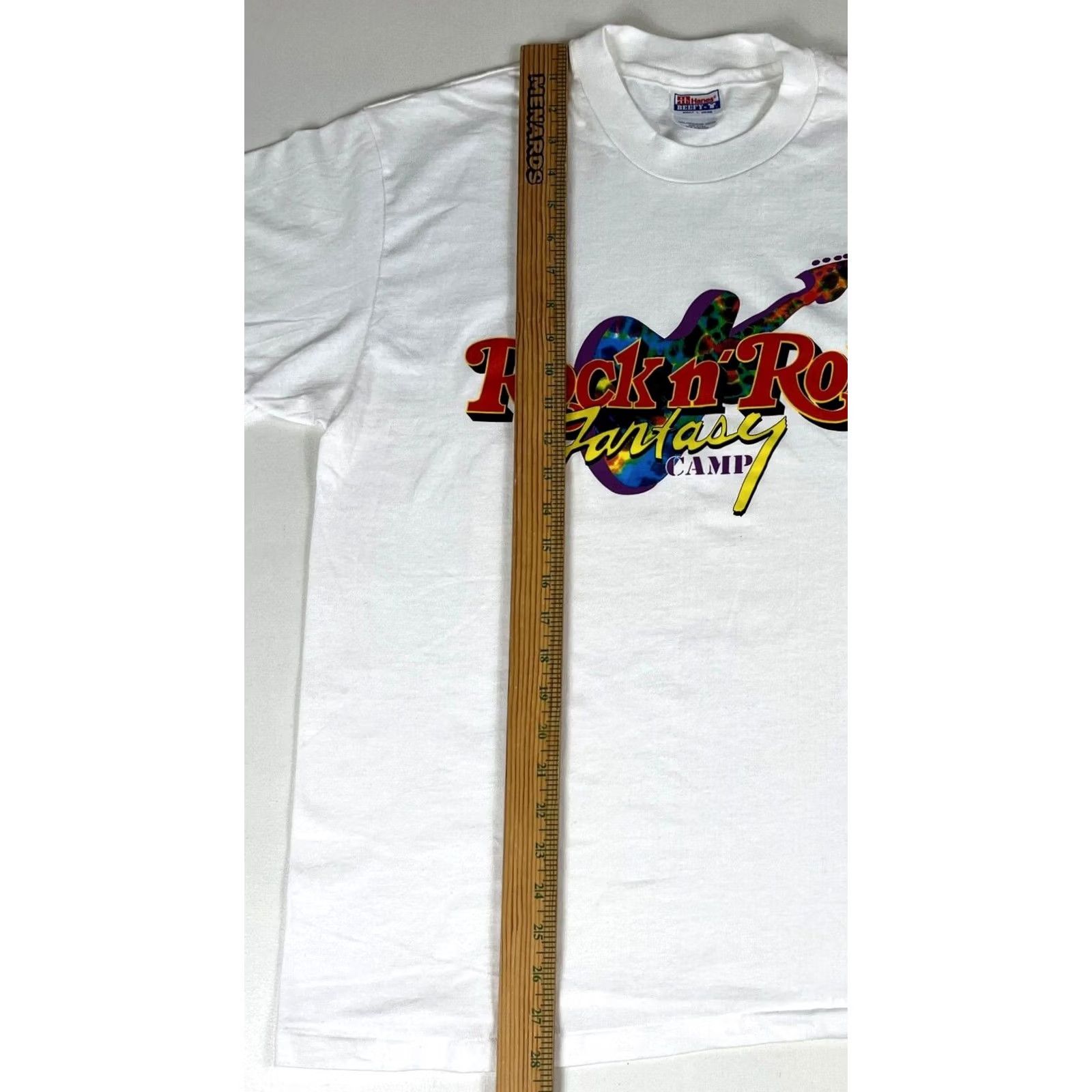 Hanes VINTAGE Hanes Rock T-Shirt Unisex Adults L White Rock Fantasy Camp 90s Size US L / EU 52-54 / 3 - 7 Thumbnail