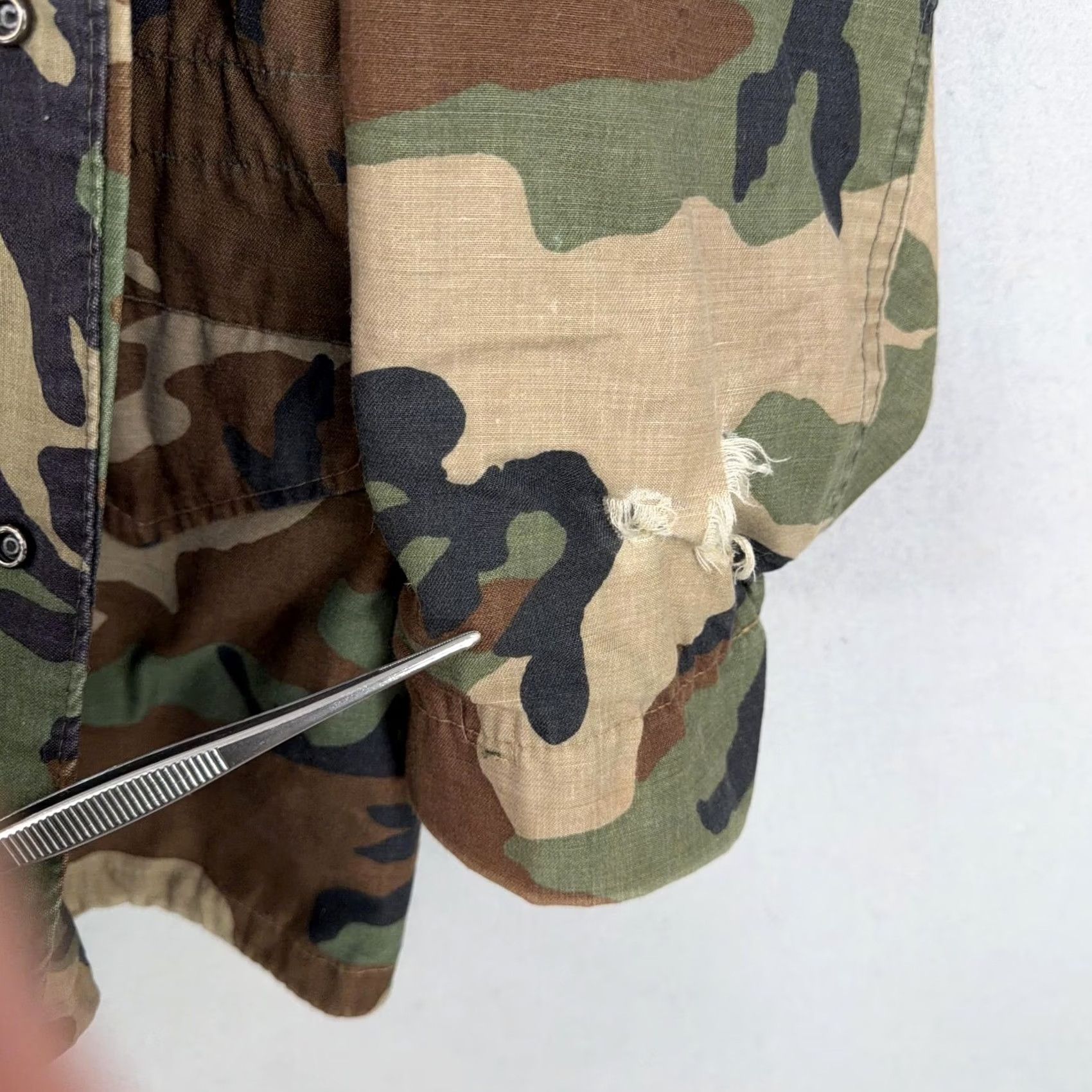 Vintage VINTAGE Lakeview US Army M-65 Field Jacket Mens Medium Woodland Camo Distressed Wool? No Size US M / EU 48-50 / 2 - 6 Thumbnail