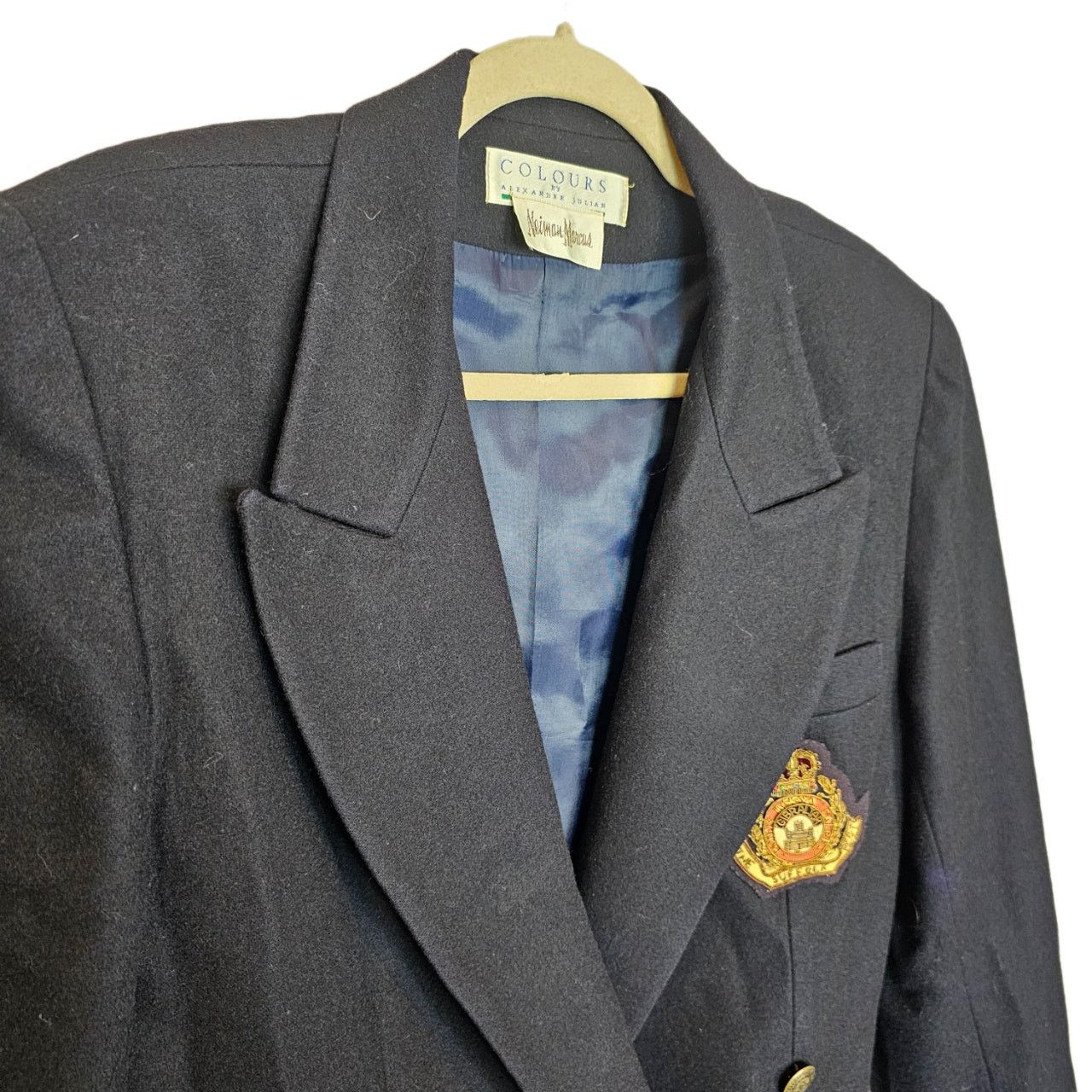 Neiman Marcus Vintage Neiman Marcus Womens Wool Blazer Dark Academia 10 Size L / US 10 / IT 46 - 6 Thumbnail
