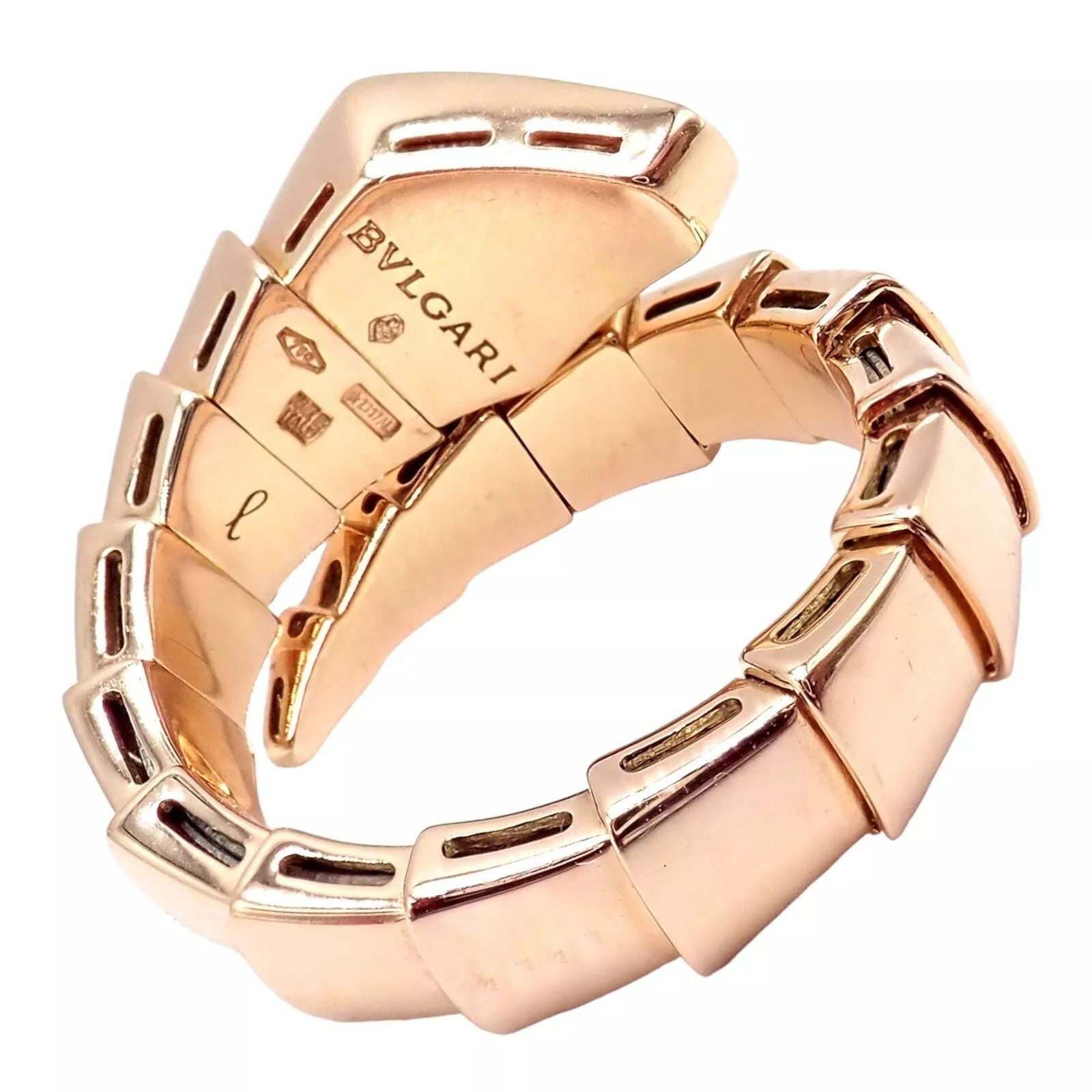 Bvlgari Bulgari Bvlgari Viper 18k Rose Gold Diamond Large Ring Size ONE SIZE - 3 Thumbnail
