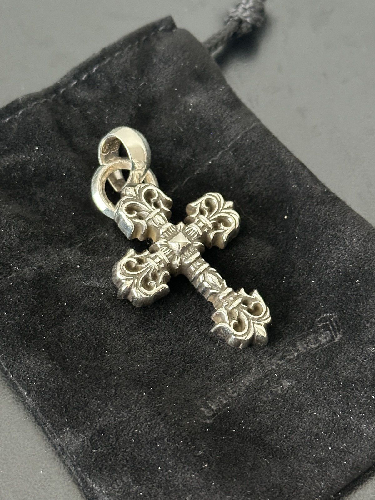 Chrome Hearts Chrome Hearts Filigree Cross Pendant With Bale Attachment Size ONE SIZE - 1 Thumbnail