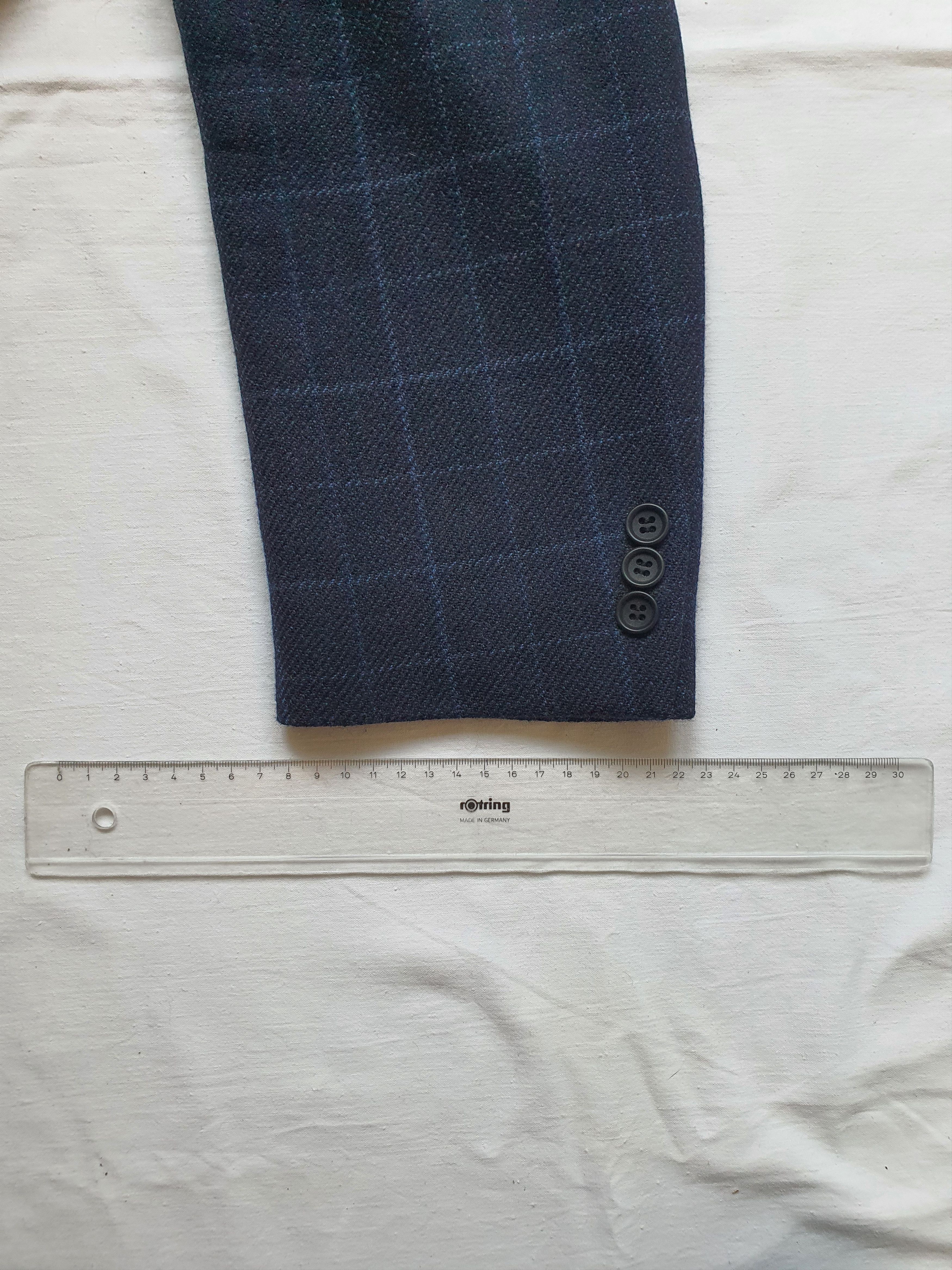 Yves Saint Laurent Vintage (80s 90s) Windowpane Sports Coat Jacket Size 40R - 11 Thumbnail