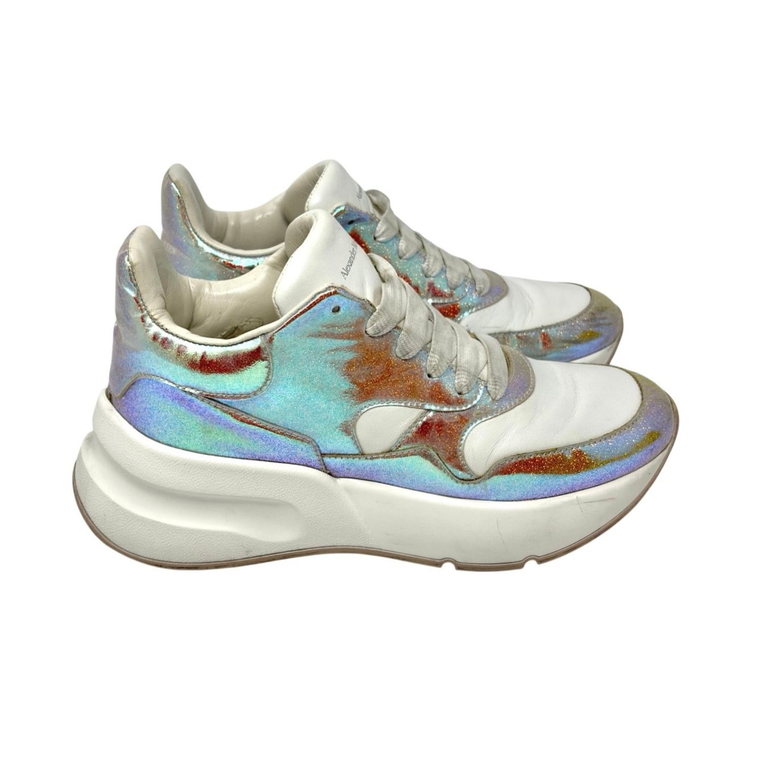 Alexander McQueen Alexander McQueen Holographic Sneakers Size US 7.5 / IT 37.5 - 1 Thumbnail