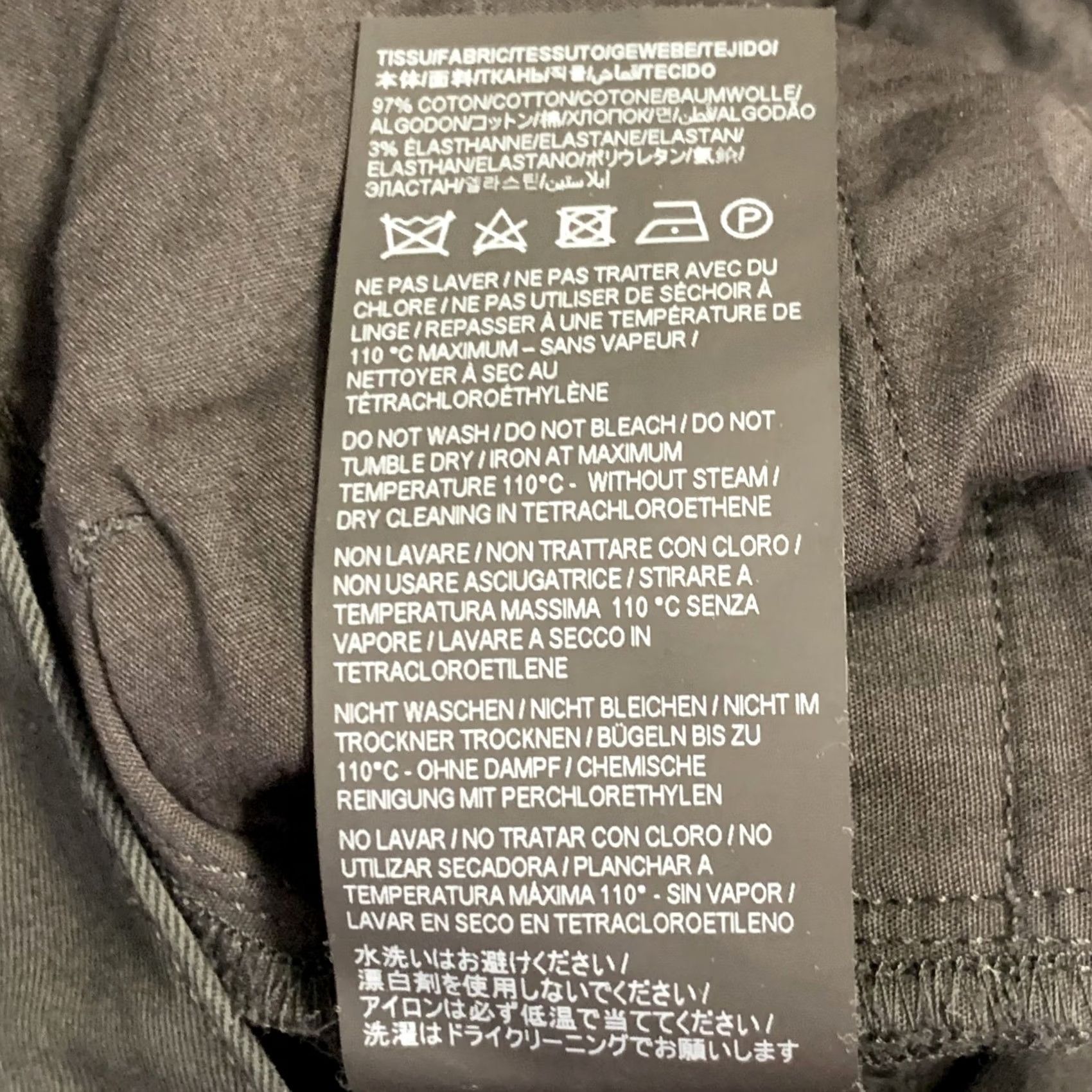 Yves Saint Laurent SAINT LAURENT Black Cotton Blend Flat Front Slim Tapered Casual Pants Size 30 Men Size US 30 / EU 46 - 6 Thumbnail