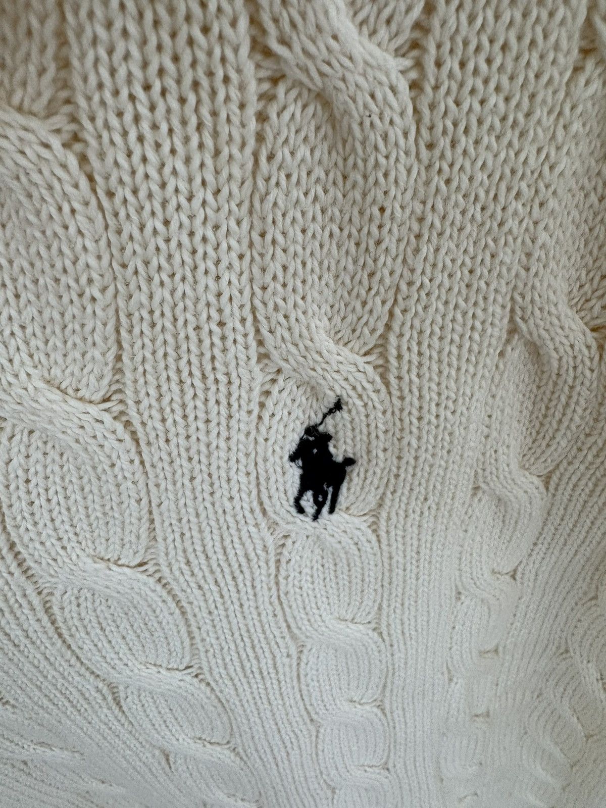 Ralph Lauren Cable-Knit Cotton Polo Sweater Size US M / EU 48-50 / 2 - 4 Thumbnail