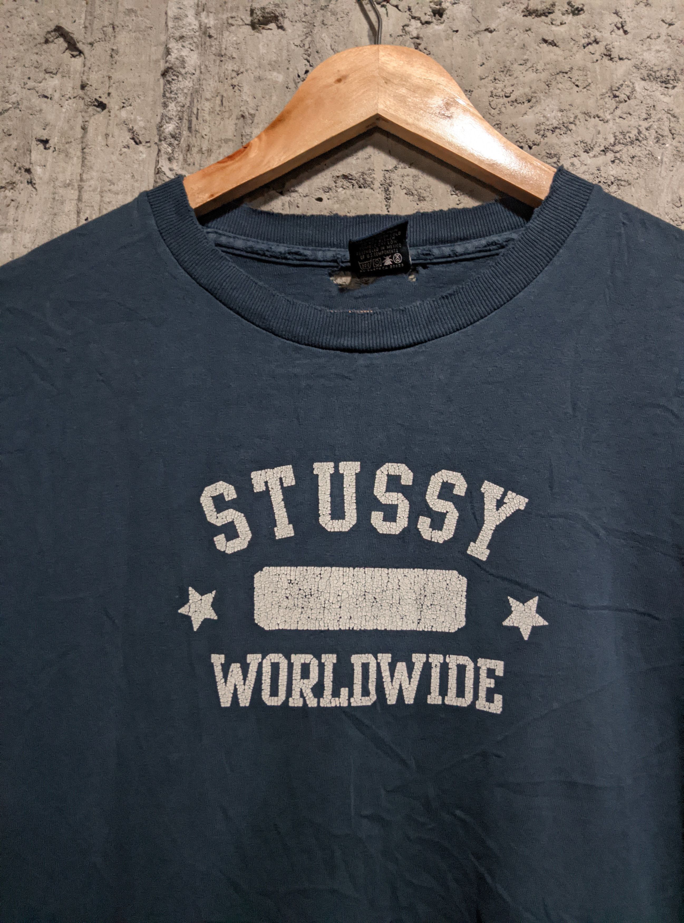 Vintage Vintage 90s thrashed stussy distressed t shirt Size US XL / EU 56 / 4 - 2 Thumbnail
