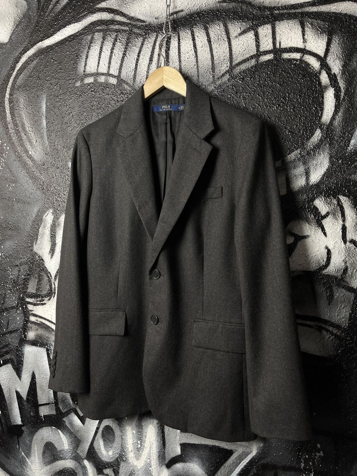 Polo Ralph Lauren Polo Ralph Lauren Grey Wool Blazer Jacket Women’s Size 4 Size S / US 4 / IT 40 - 1 Thumbnail