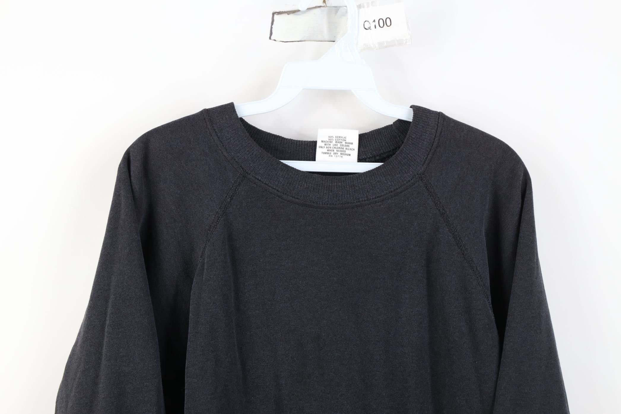 Vintage Vintage 80s 90s Streetwear Crewneck Sweatshirt Black USA Size M / US 6-8 / IT 42-44 - 2 Thumbnail