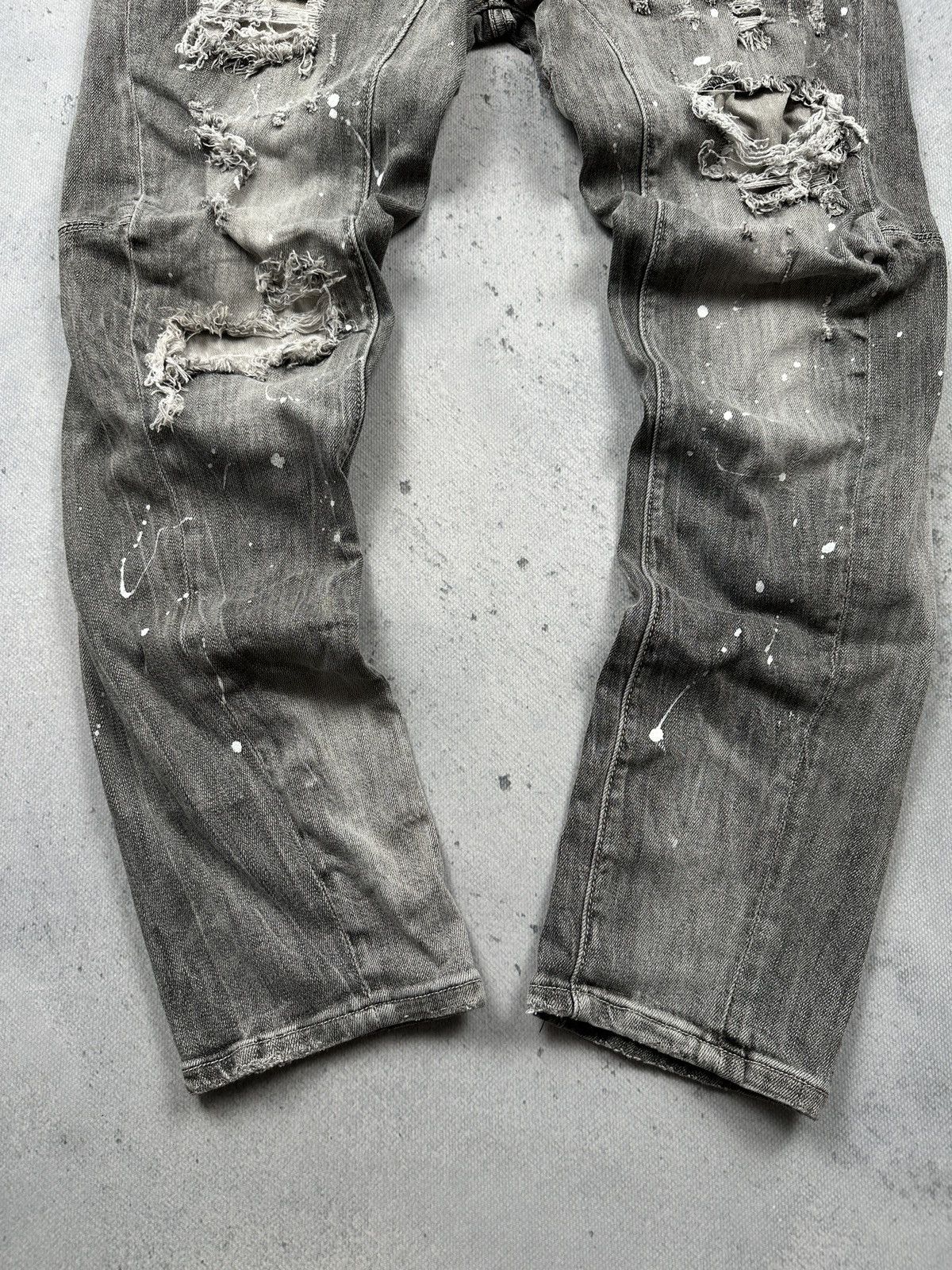 Dsquared2 Dsquared2 1964 Skater Jean Grey Denim Jeans Paint Splatter Size US 34 / EU 50 - 11 Thumbnail