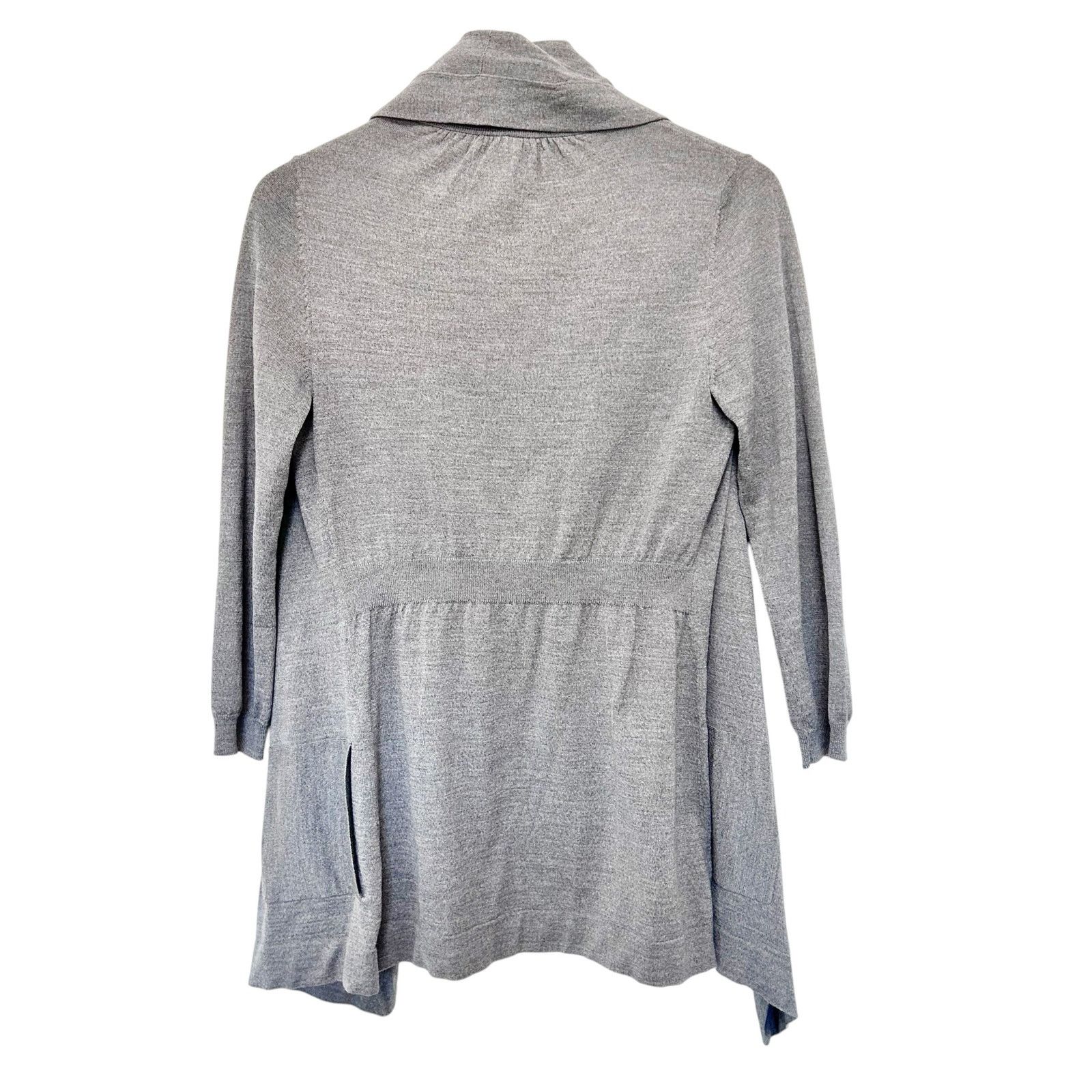 Theory Theory Gray Maritza B Steady Wool Open Front Cardigan Sz S Size S / US 4 / IT 40 - 6 Thumbnail