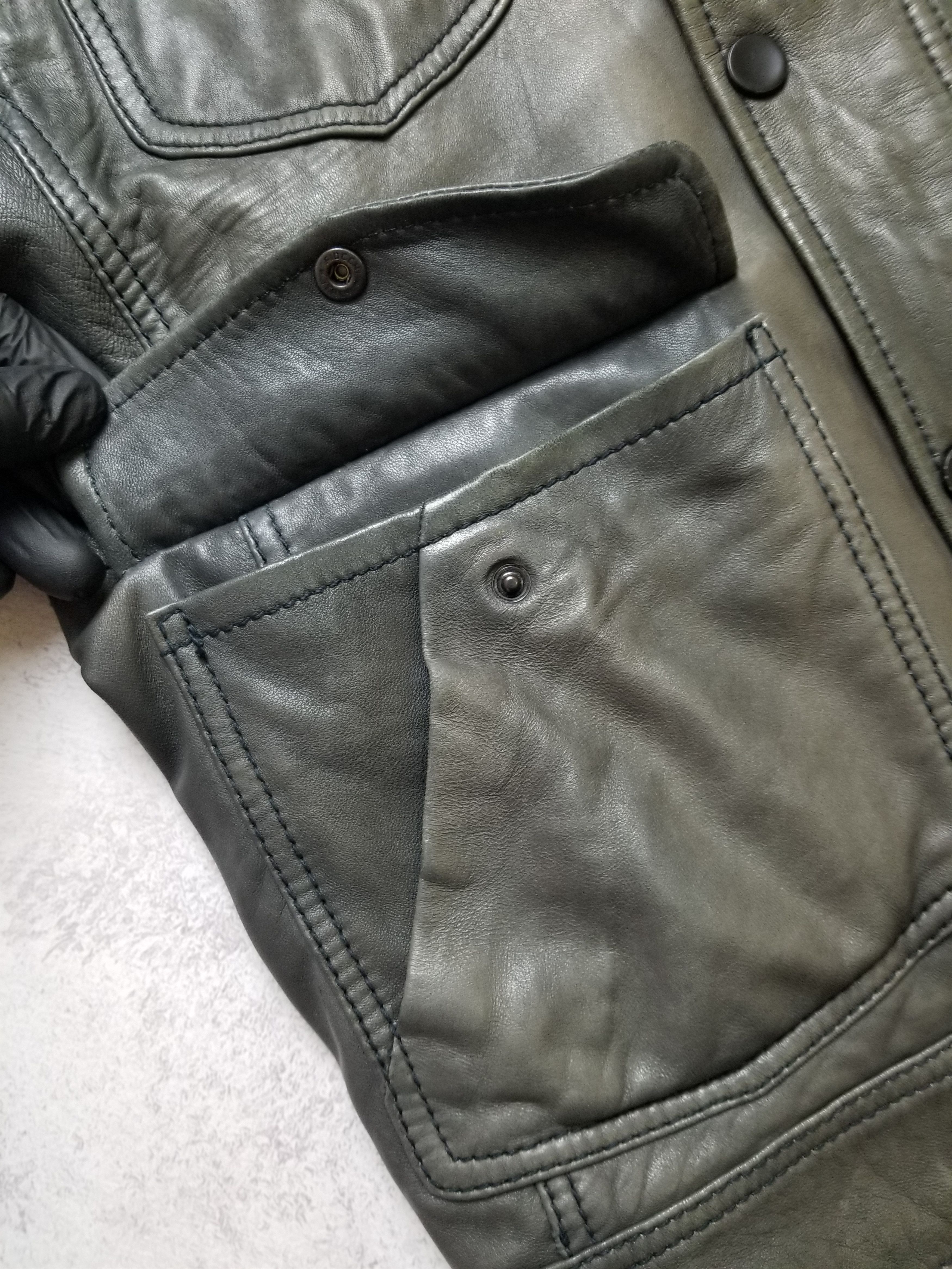Diesel Diesel 100% Lamb Leather Biker Moto Style Hoodie Jacket Size US L / EU 52-54 / 3 - 17 Thumbnail