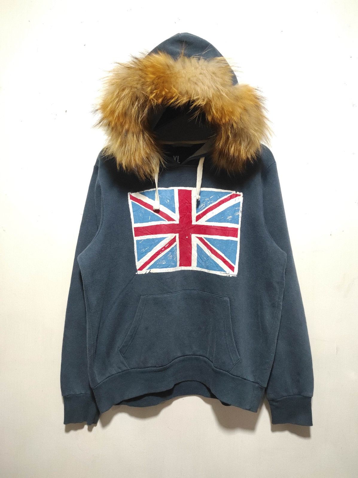 Japanese Brand Track and Field California UK flag fur hoodie sun fuded Size US L / EU 52-54 / 3 - 2 Thumbnail
