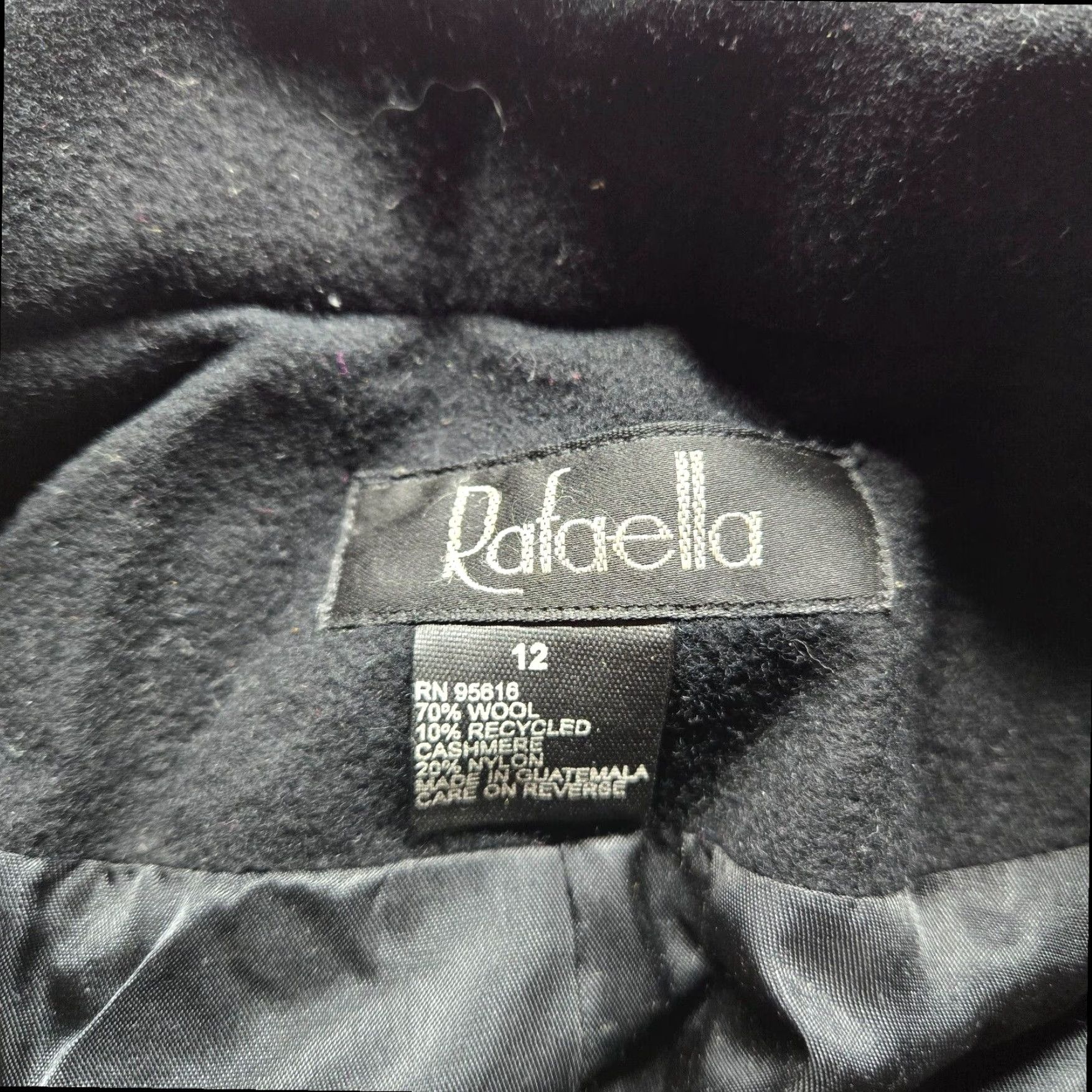Vintage VINTAGE Rafaella Blazer Jacket Women's Black Wool Coat Size 12 Size XL / US 12-14 / IT 48-50 - 3 Thumbnail