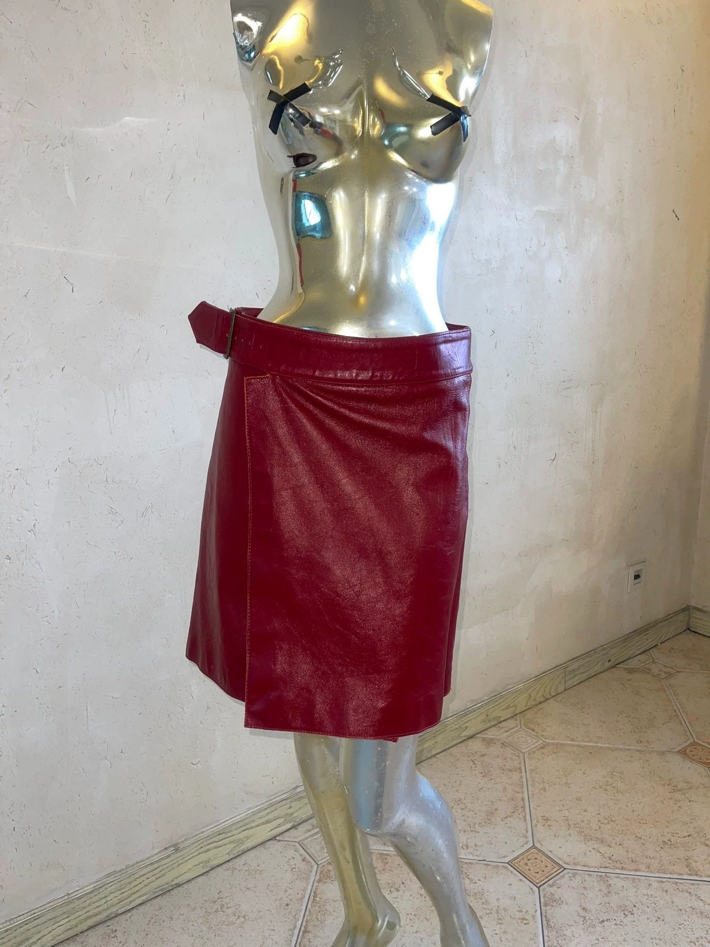 Jean Paul Gaultier JPG Femme Fatale Vintage Leather Skirt Suit Size 40 Size S / US 4 / IT 40 - 6 Thumbnail