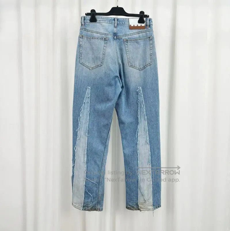 Marni Marni Casual Blue Cotton Logo Pants for Men . Size US 44 / EU 60 - 2 Thumbnail