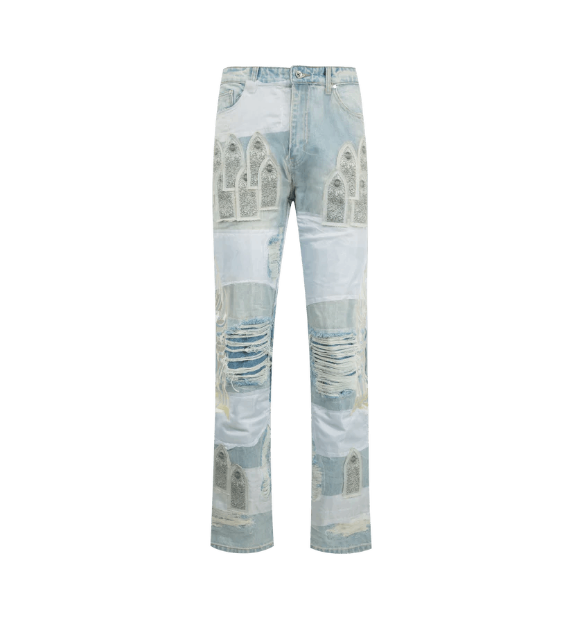 Who Decides War o1h1sh10525 Wdw Winged Organza Denim in Sky Blue Size US 36 / EU 52 - 1 Thumbnail