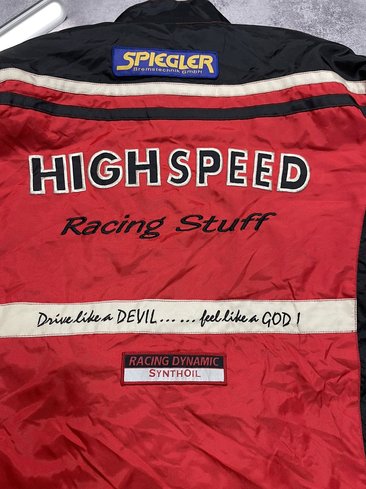 NASCAR Vtg Y2K High Speed Racing Bomber Jkt Archive Moto Size US XL / EU 56 / 4 - 14 Thumbnail