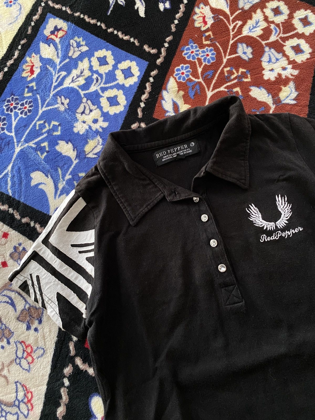 Le Grande Bleu (L.G.B.) Red Pepper Poem Gothic Punk Polo Tshirt Size US S / EU 44-46 / 1 - 4 Thumbnail