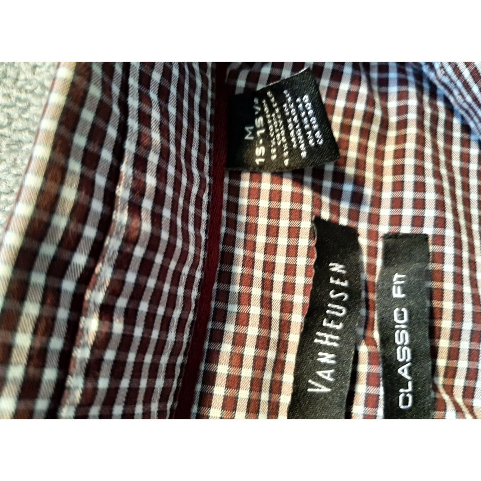Van Heusen VAN HEUSEN Button-Down Shirt Men Medium M 15-15.5 Short Sleeve Classic fit Multicolor Shirt Size US M / EU 48-50 / 2 - 2 Thumbnail