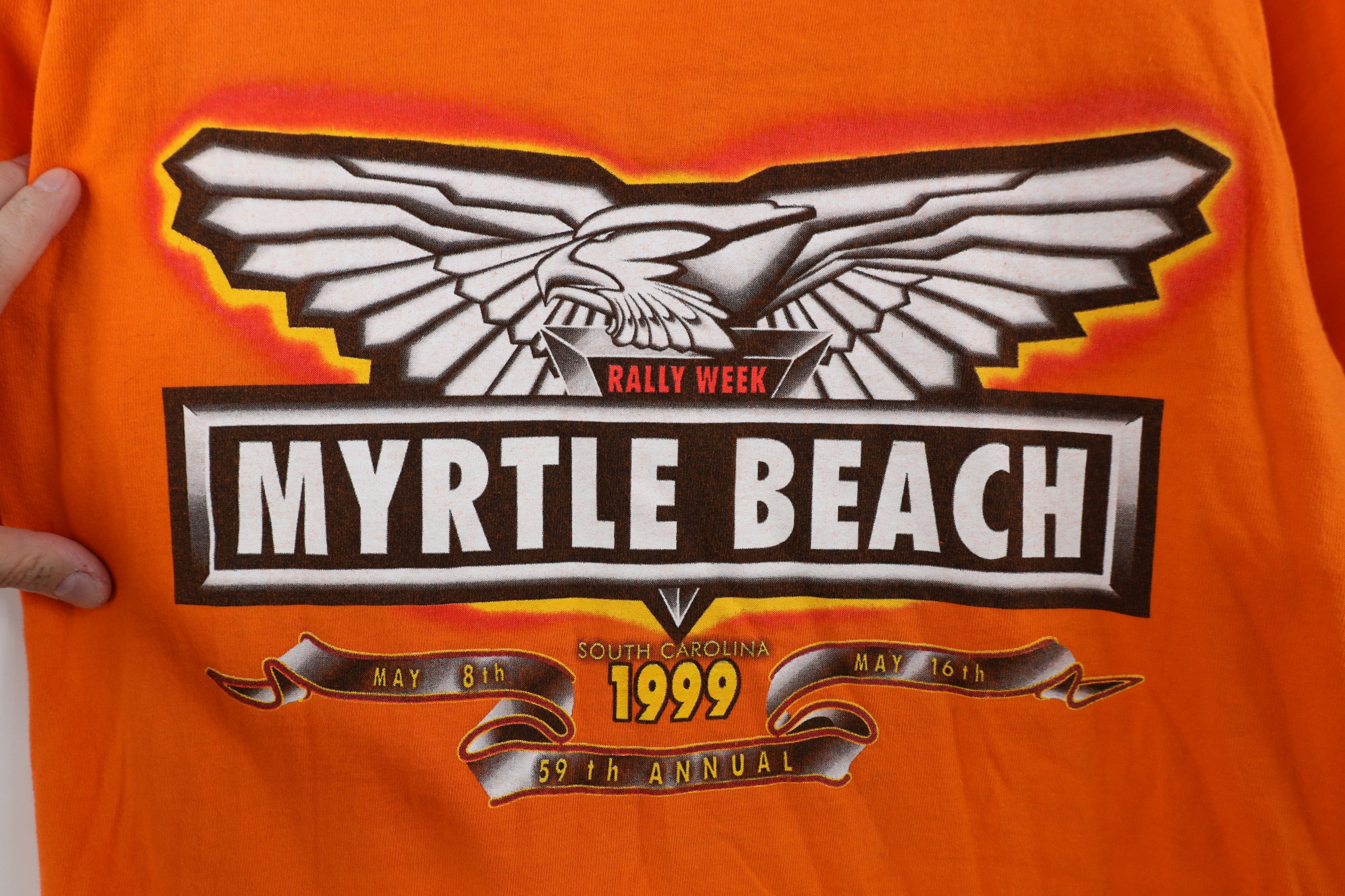Vintage Vintage 90s Myrtle Beach Motorcycle Bike Rally T-Shirt USA Size US M / EU 48-50 / 2 - 4 Thumbnail