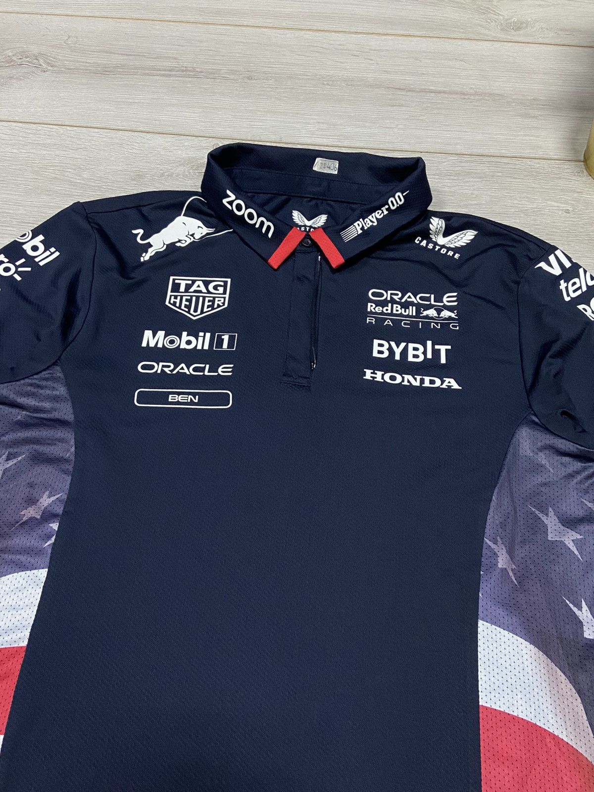 Castore Red Bull USA 🇺🇸 flag polo tee Castore pirelli Size US S / EU 44-46 / 1 - 5 Thumbnail