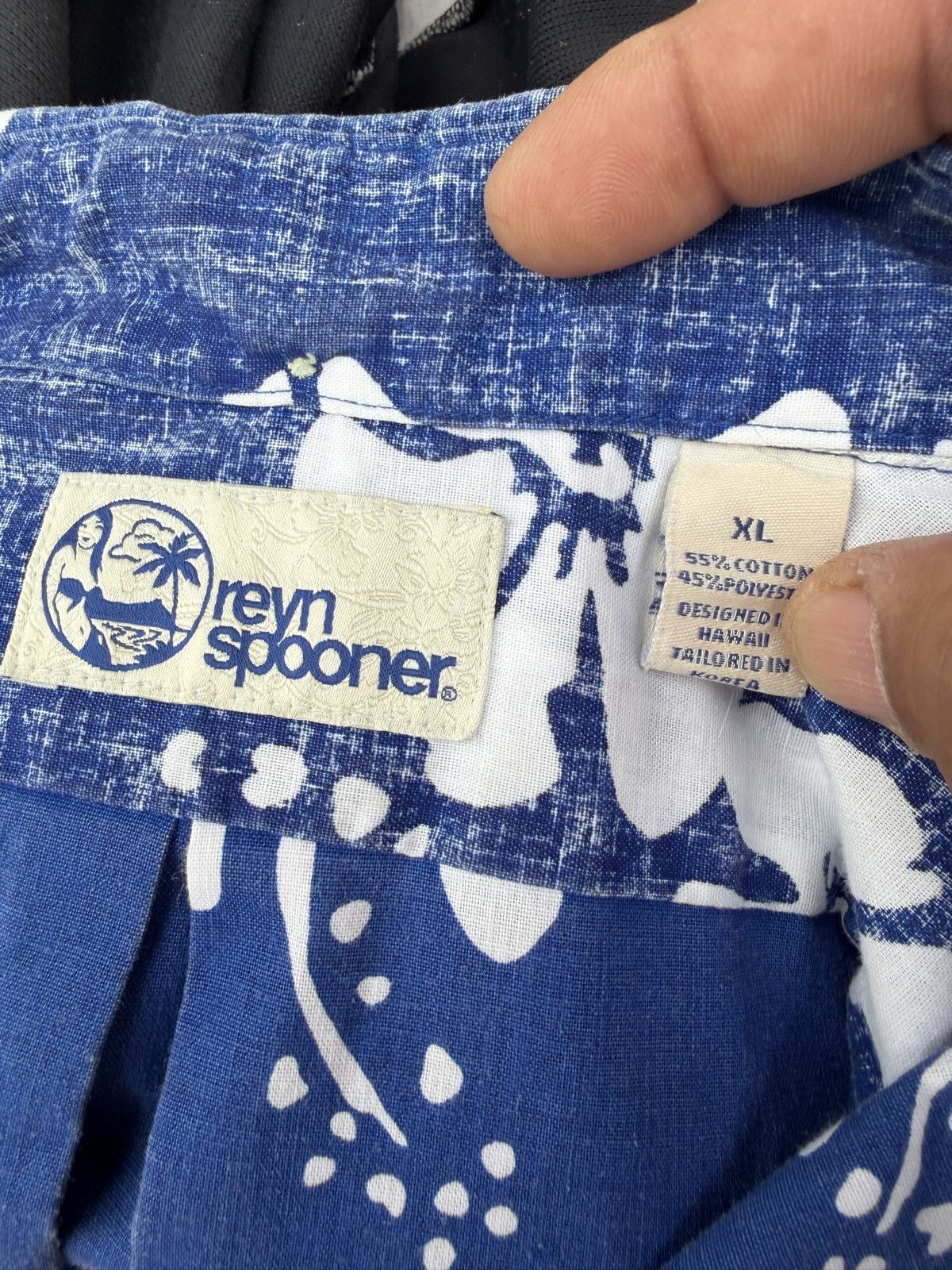 Reyn Spooner Reyn Spooner Hawaiian Print Blue/White 3/4 Button Men's XL Size US XL / EU 56 / 4 - 4 Thumbnail