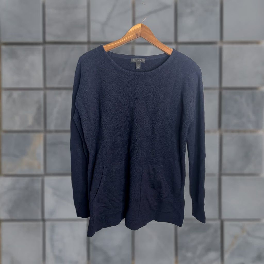J.Crew J.CREW Sweater Womens Size S Blue Pure Jill Roll Crew Neck Knit Pullover 6174 Size S / US 4 / IT 40 - 1 Thumbnail